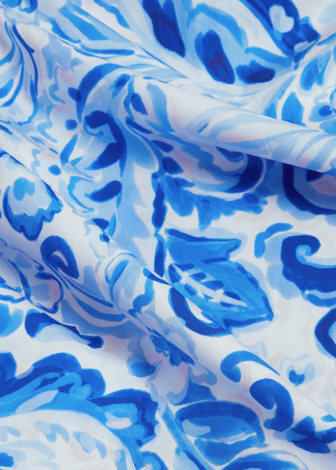 Antonella Cotton Skirt, Blue Multi, hi-res