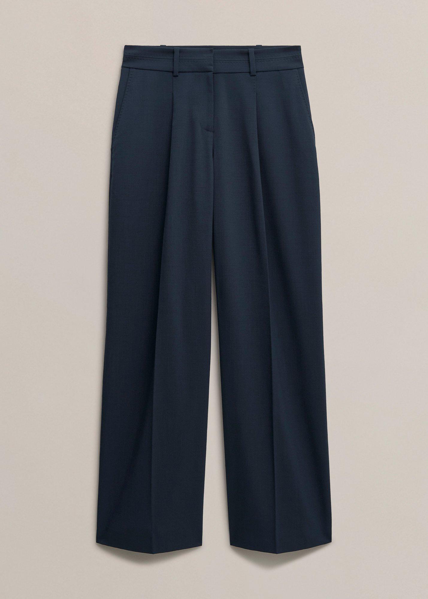 Lauren Wide Trousers, Dark Slate Blue, hi-res