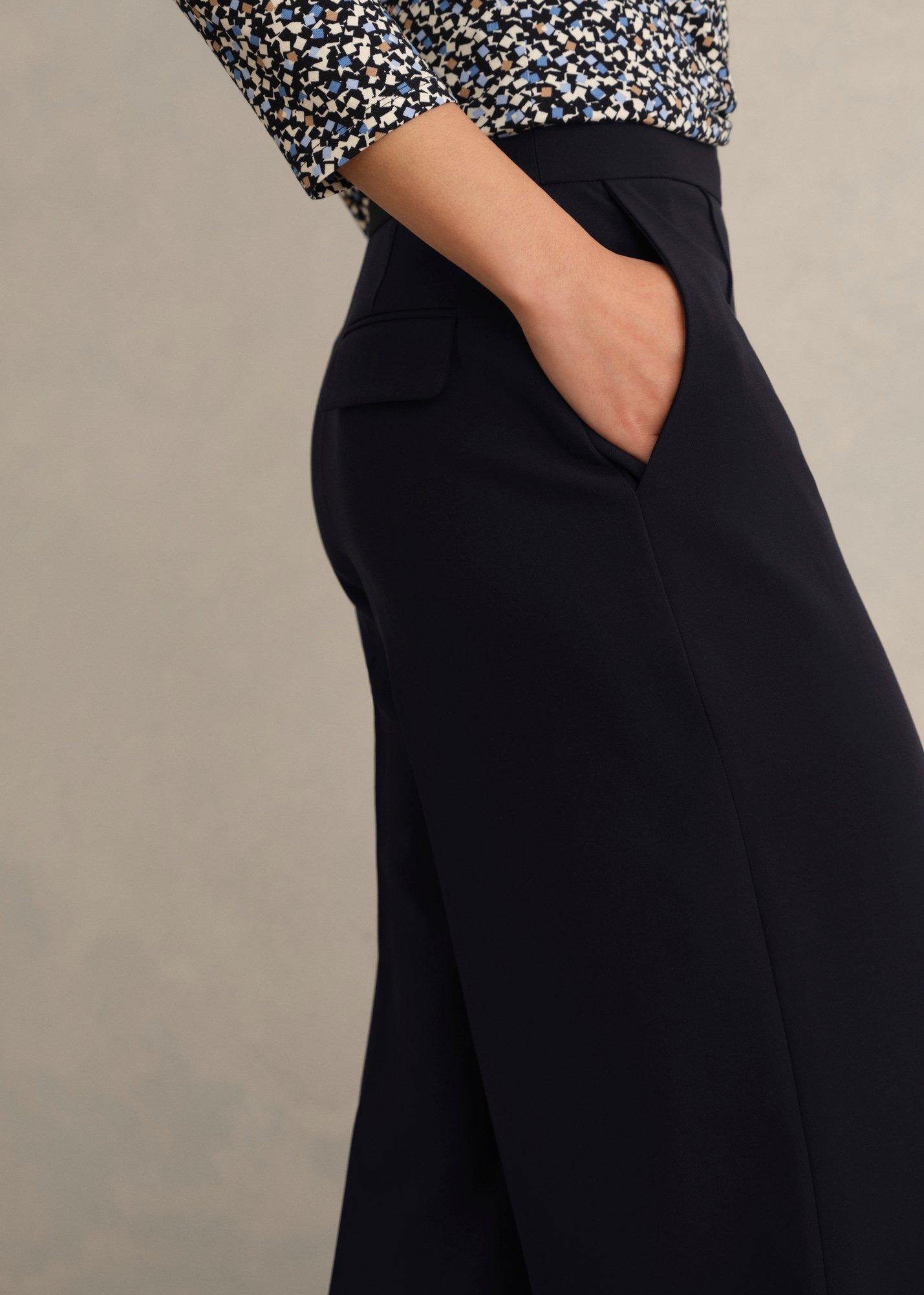 Eva Crop Trousers, Navy, hi-res