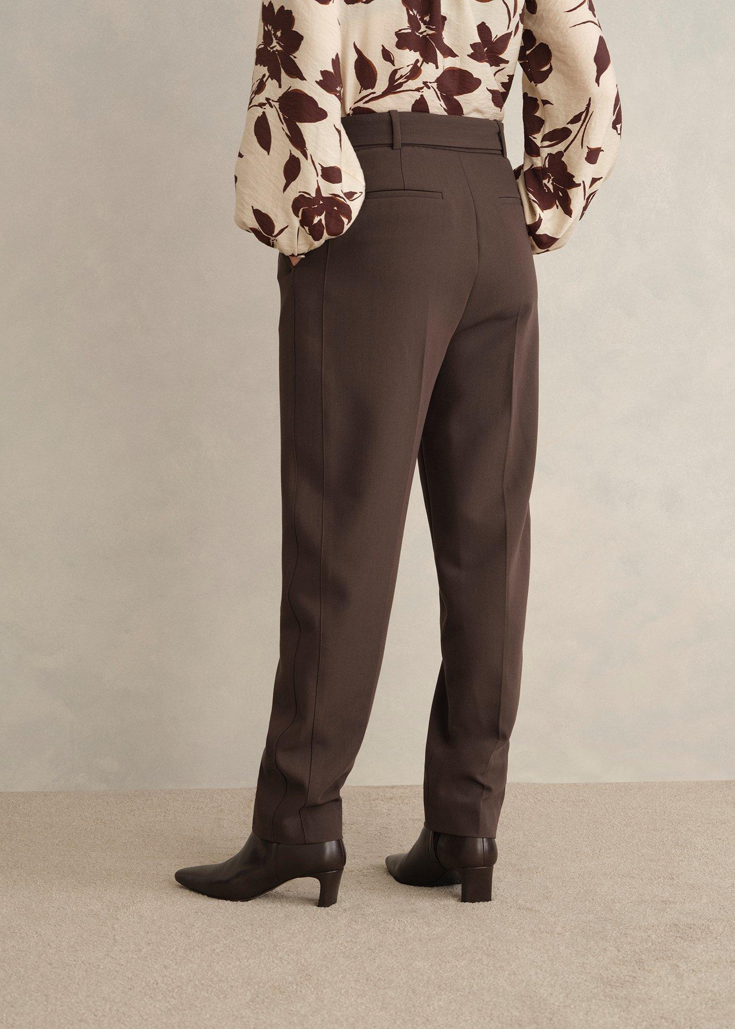 Trina Barrel Pants, Deep Brown, hi-res