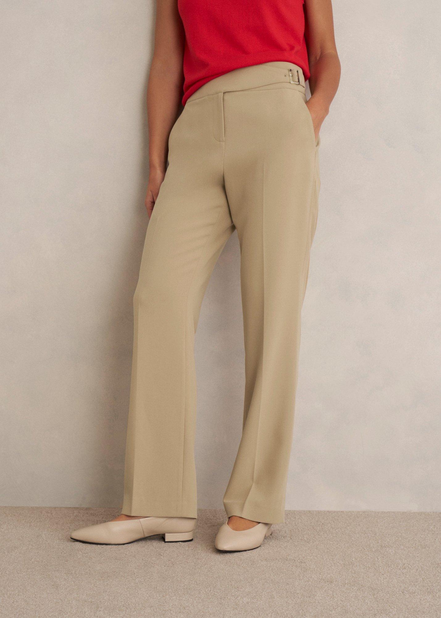 Leila Straight Leg Pants, Fawn Beige, hi-res