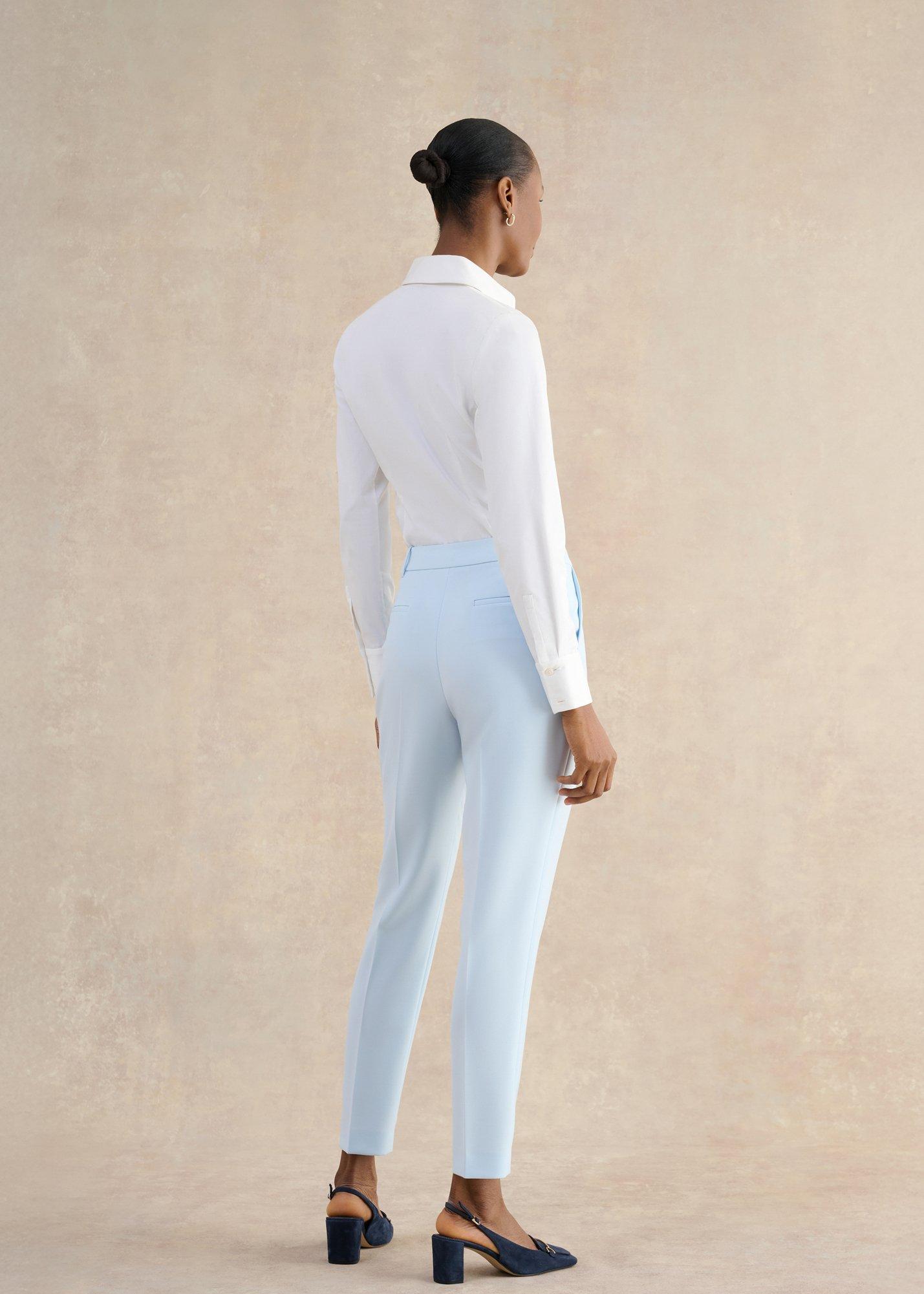 Keighley Tapered Suit Trousers, Pale Blue, hi-res