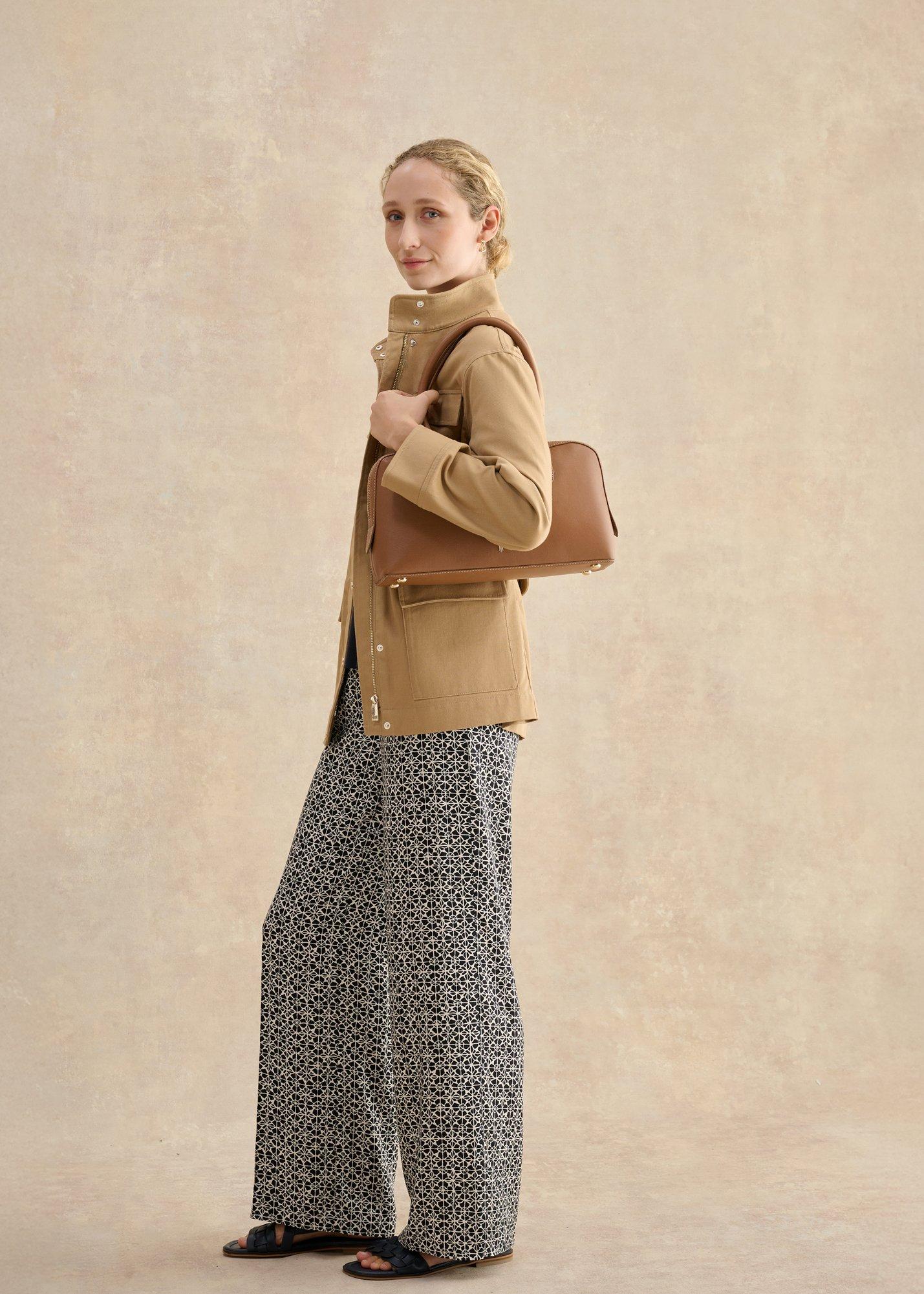 Eugenie Trousers, Navy Cream, hi-res