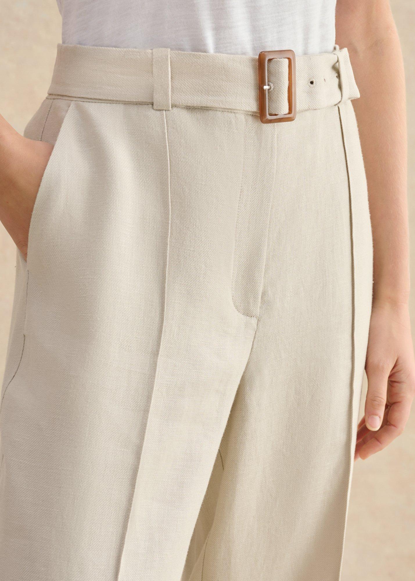 Petite Zainah Trousers, Neutral, hi-res