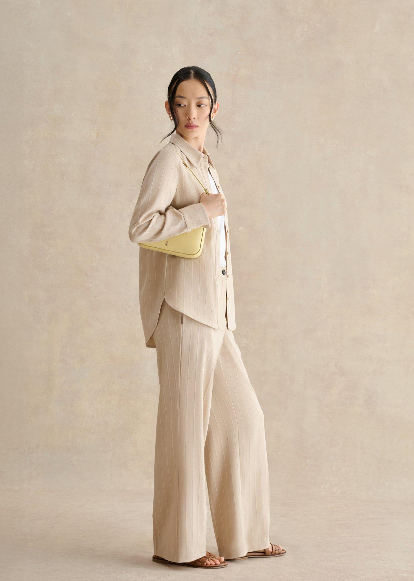 Hadley Linen Pinstripe Pants, Neutral Ivory, hi-res
