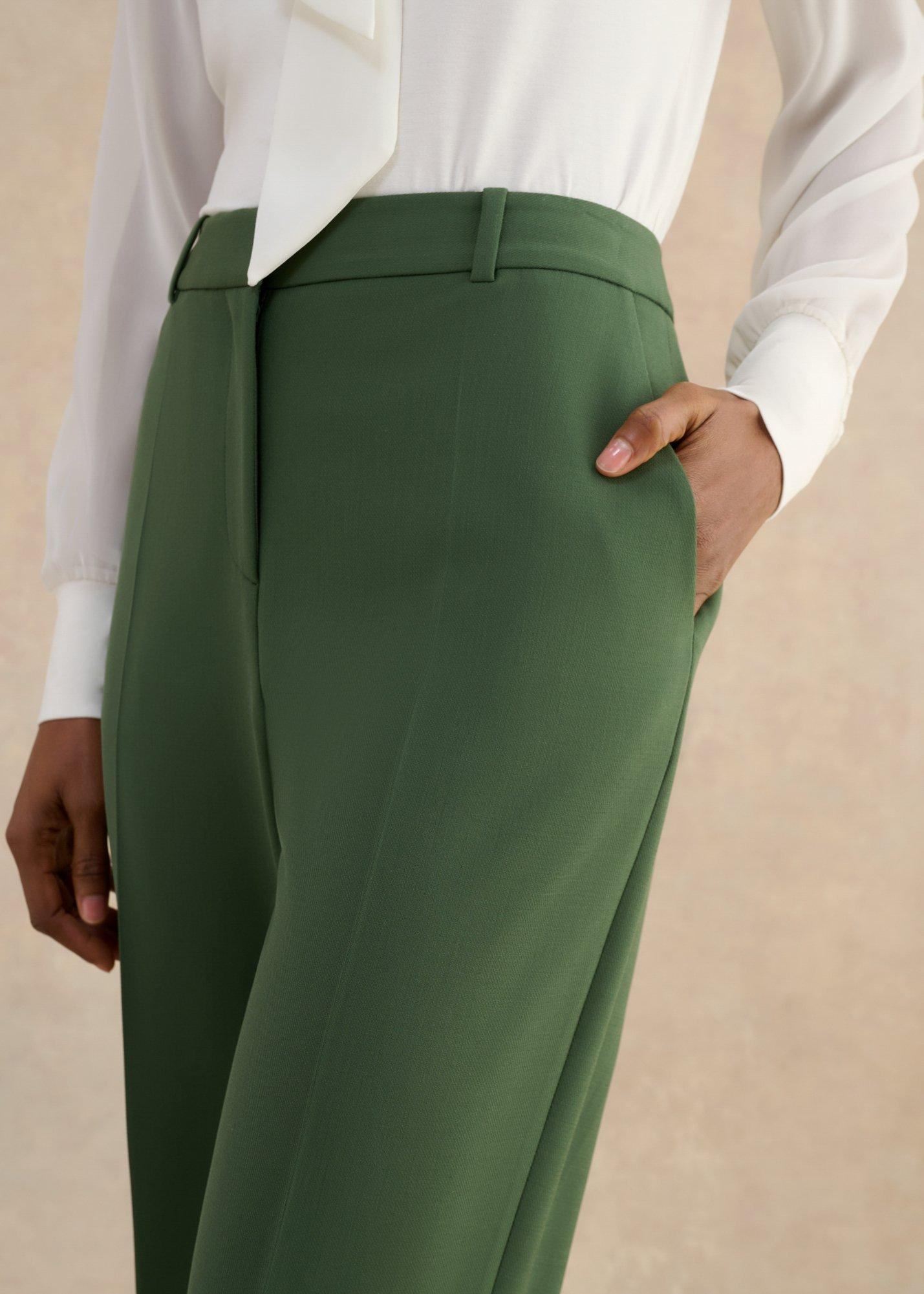 Bess Straight Leg Trousers, Khaki, hi-res