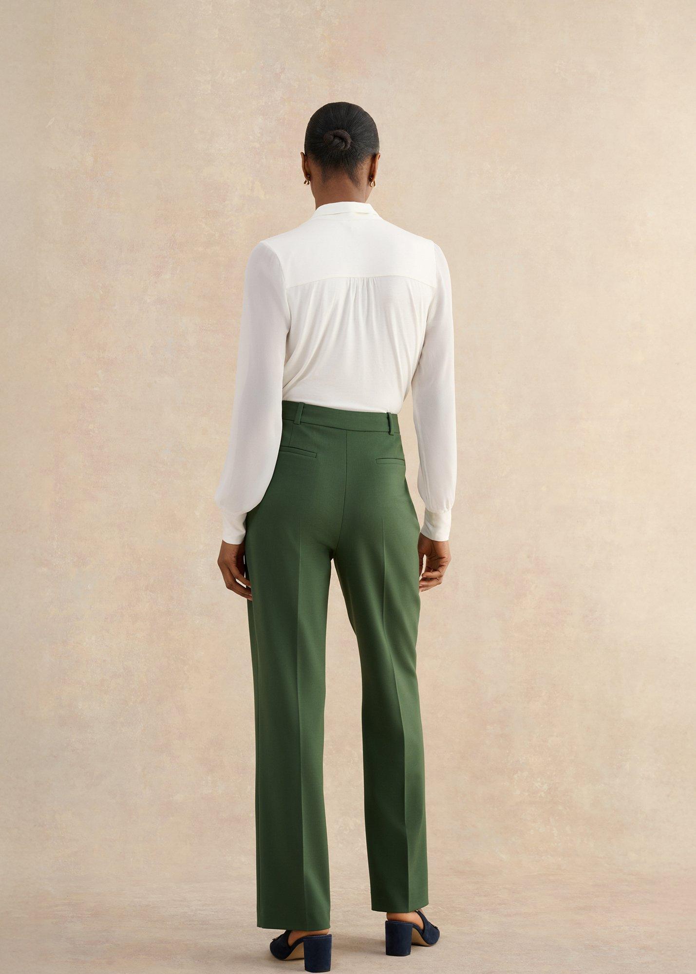 Bess Straight Leg Trousers, Khaki, hi-res