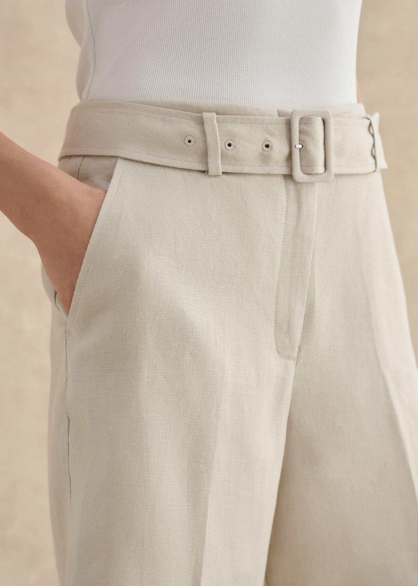 Iza Linen Shorts, Neutral, hi-res