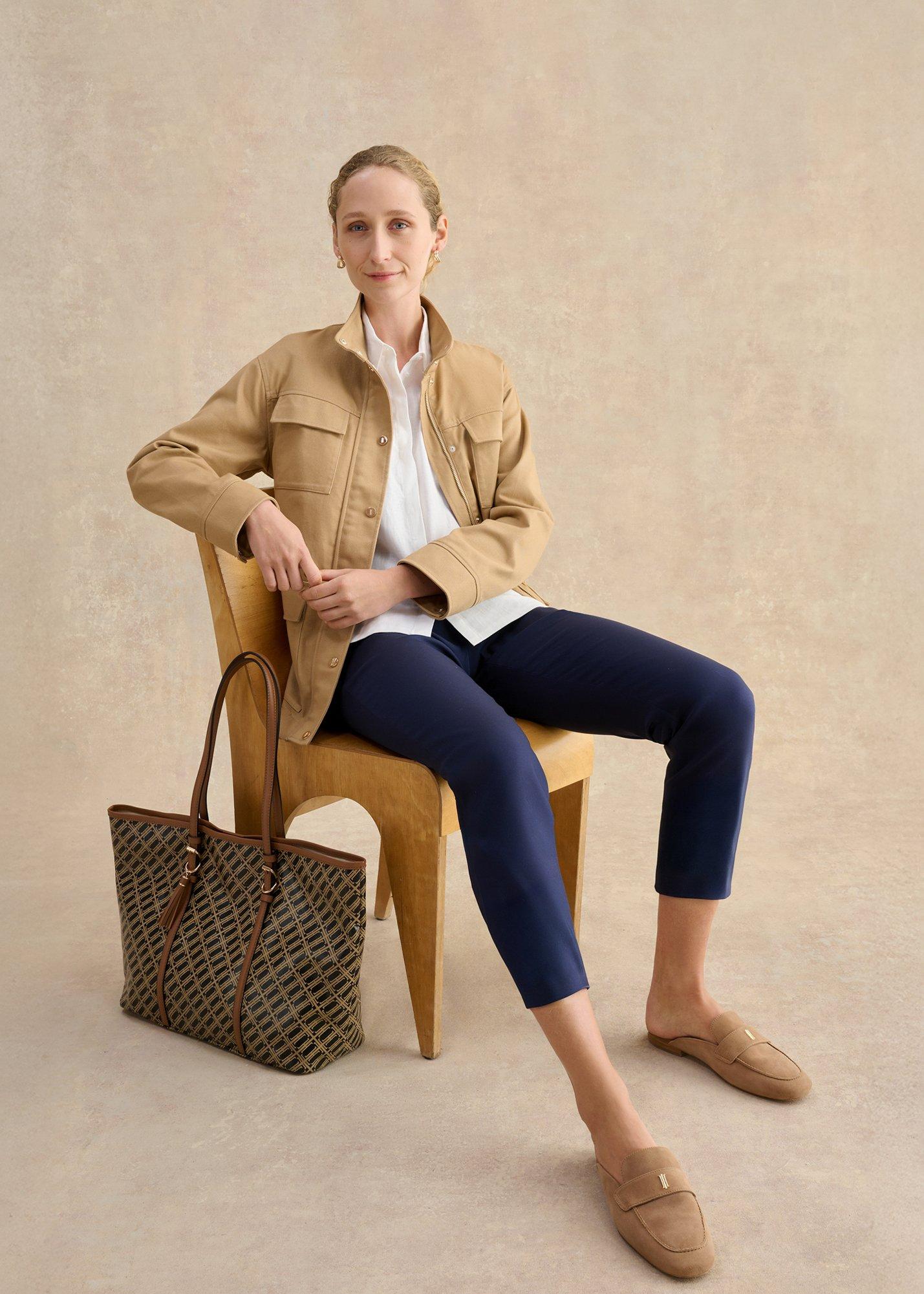 Giselle Capri Trousers, True Navy, hi-res