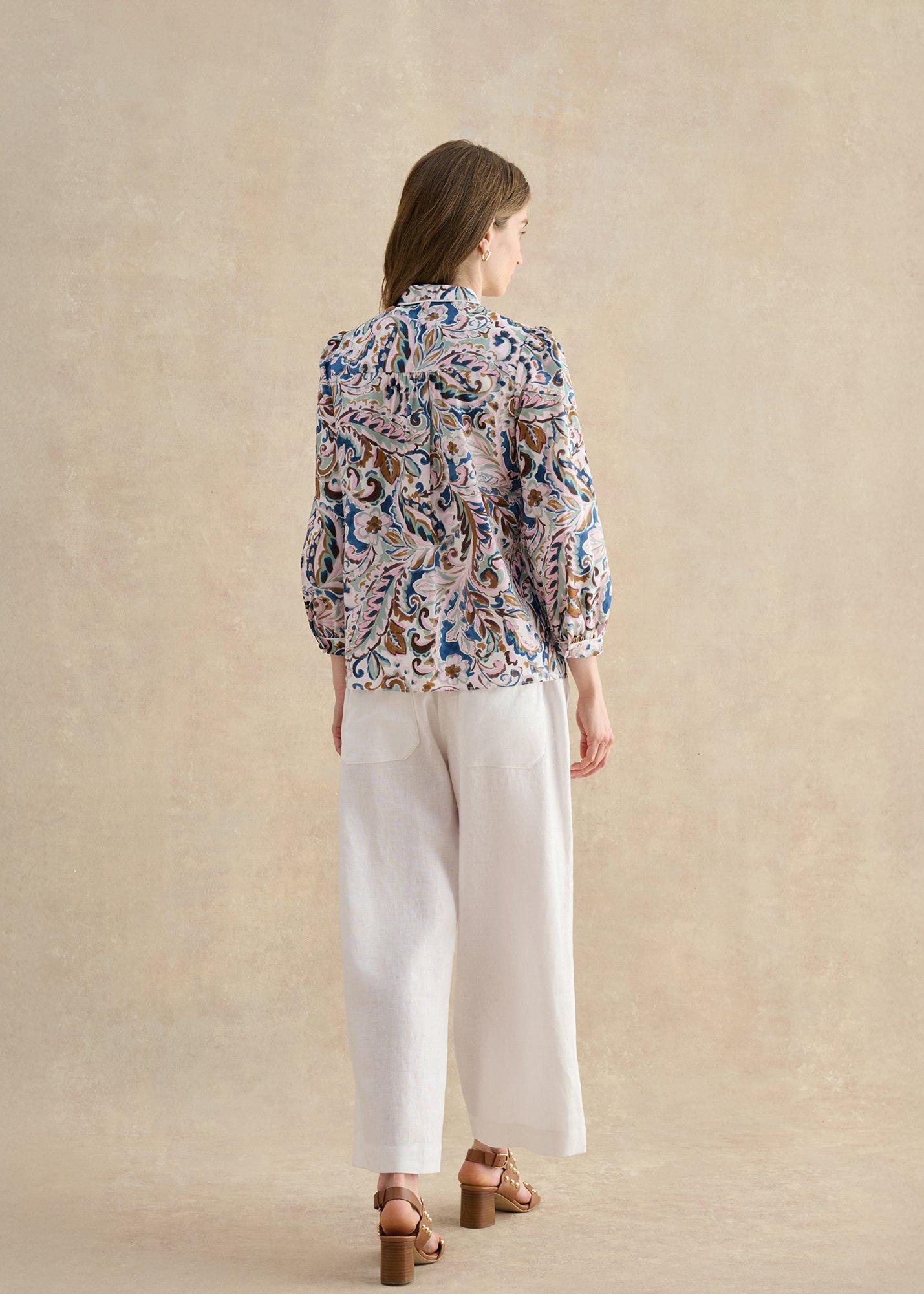 Lillie Linen Trousers, Hobbs White, hi-res