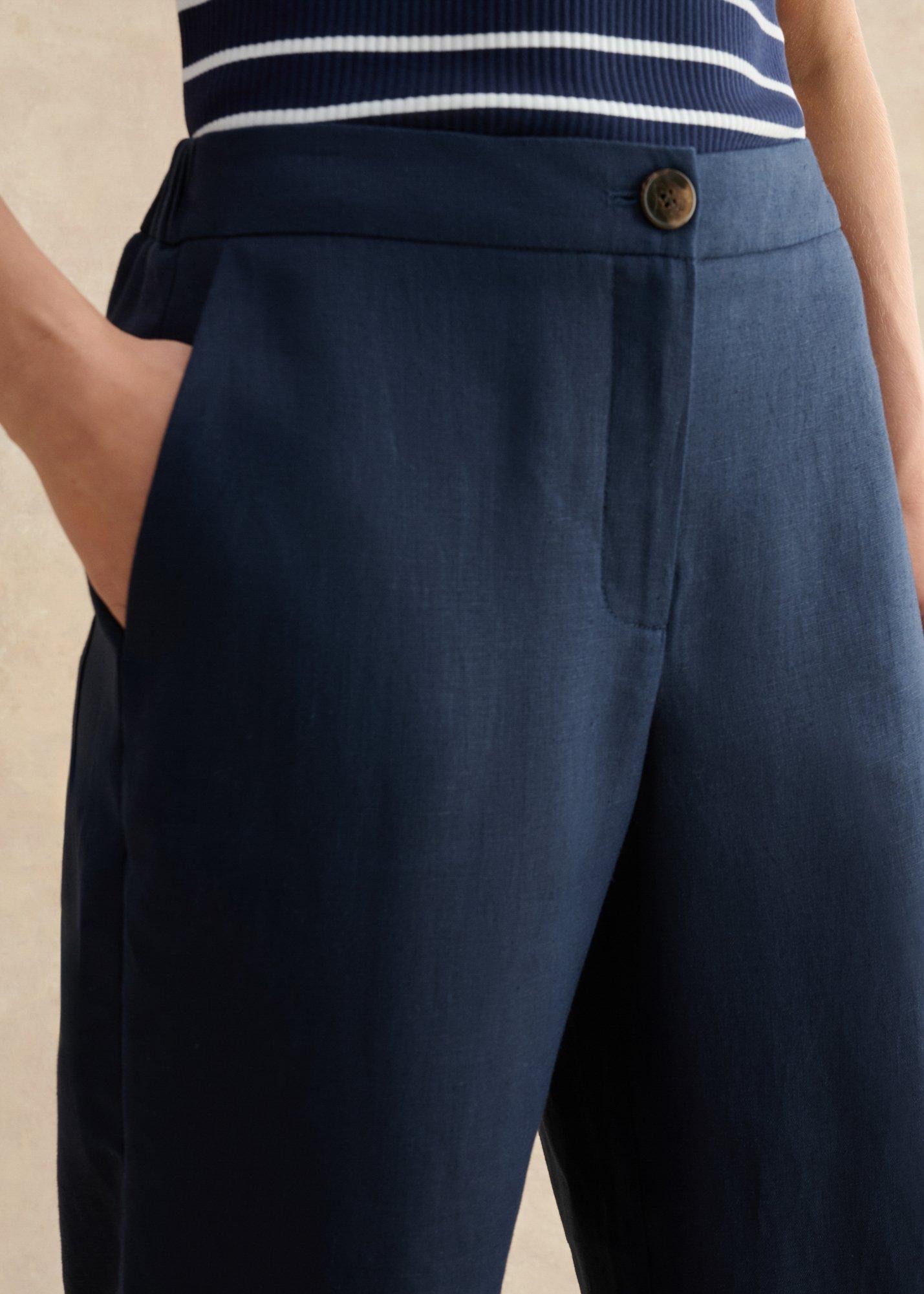 Petite Lillie Trousers, Navy, hi-res