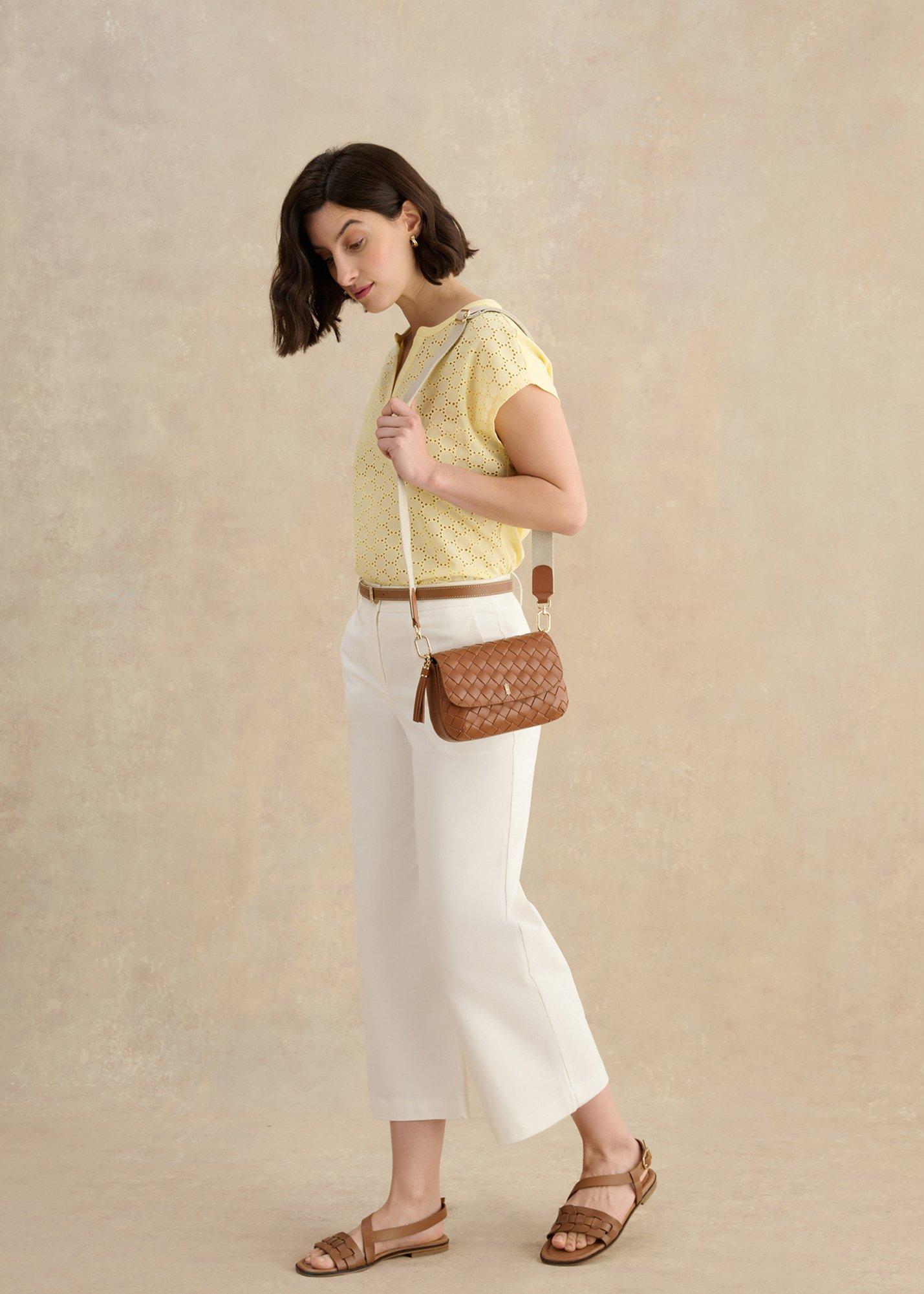 Clemmie Wide Leg Trousers, Milky White, hi-res