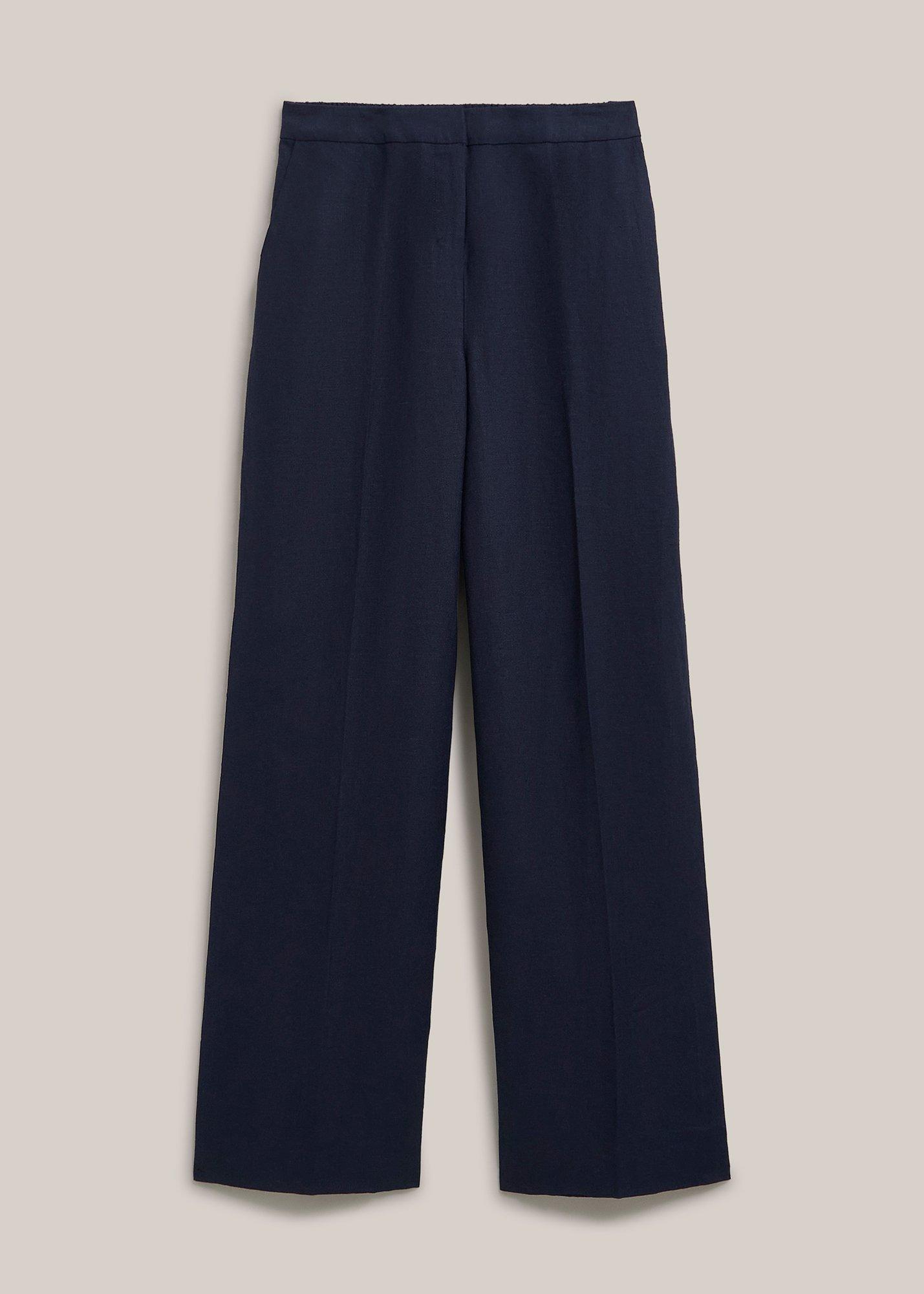 Petite Alessia Linen Wide Trousers