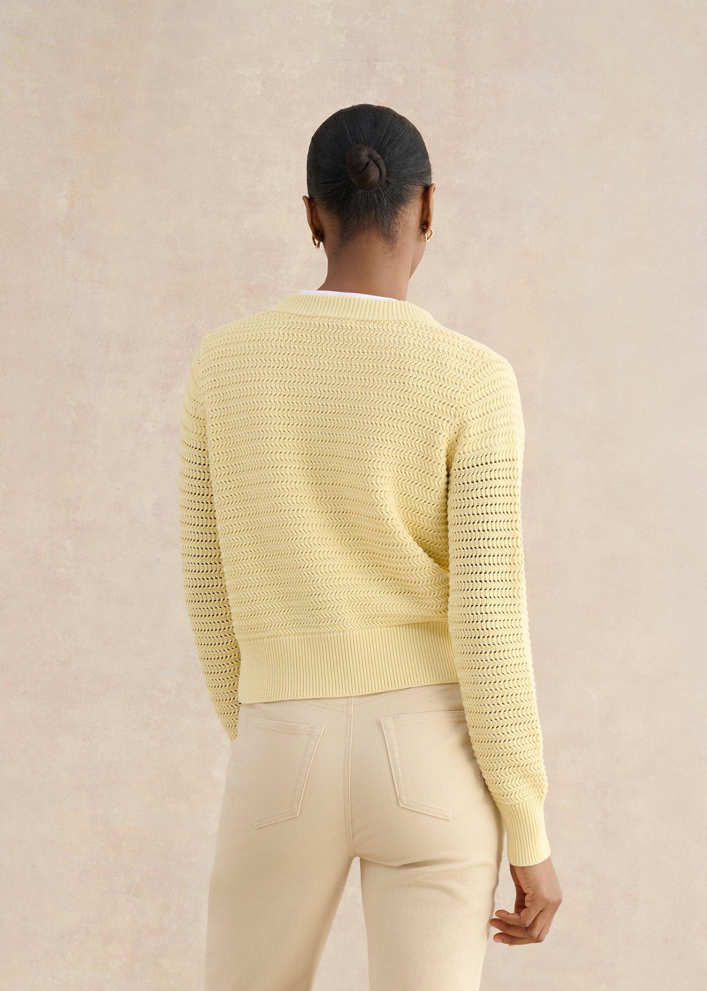 Felicity Cardigan, Pale Yellow, hi-res