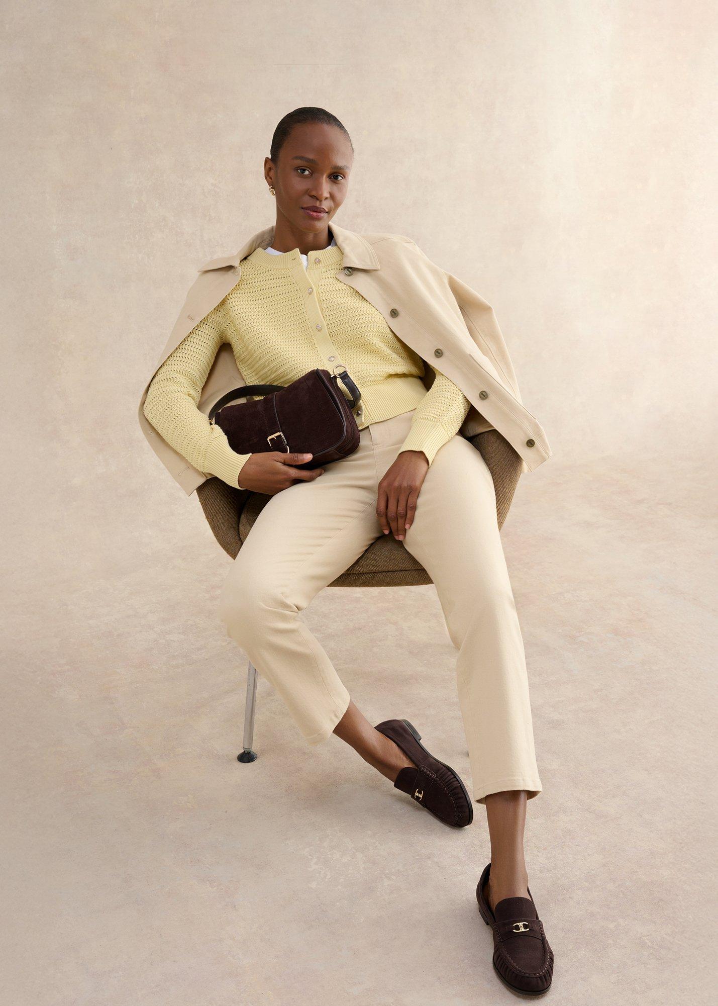 Felicity Cardigan, Pale Yellow, hi-res