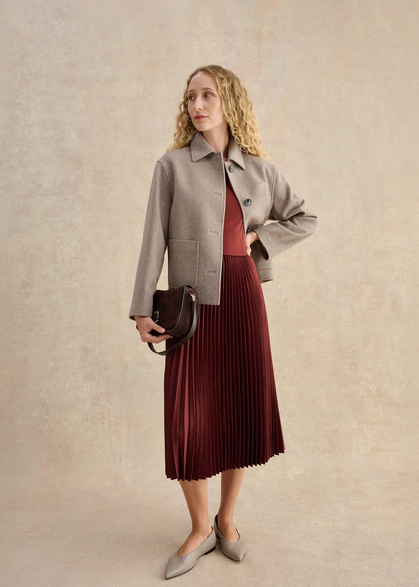 Piper Knitted Dress, Brown, hi-res