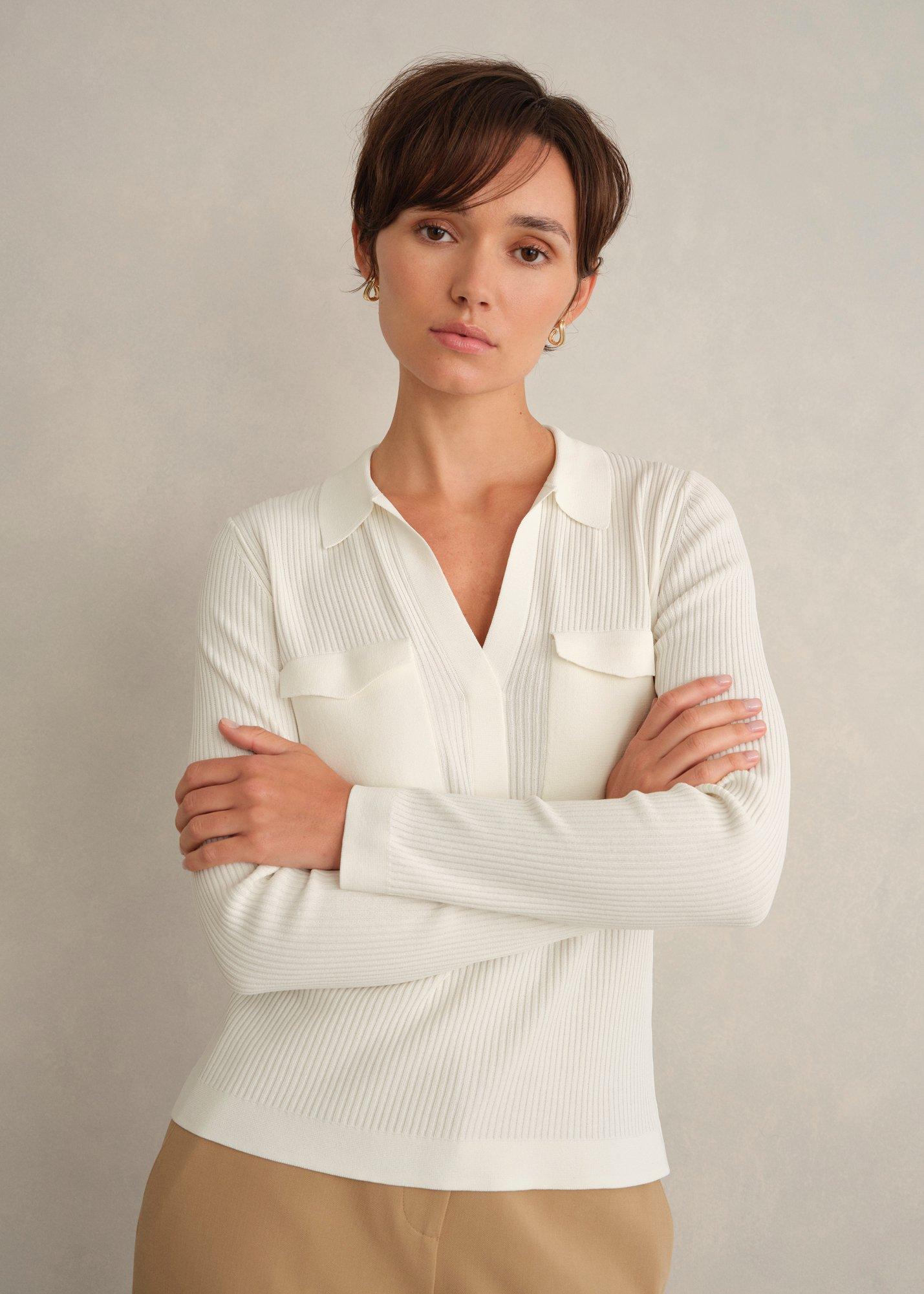 Meredith Ribbed Knitted Shirt