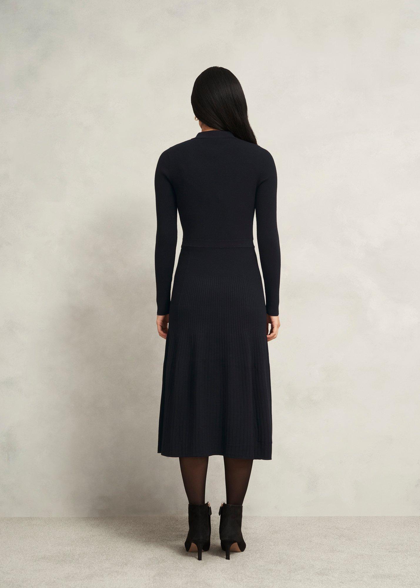 Marta Knitted Dress, Black, hi-res