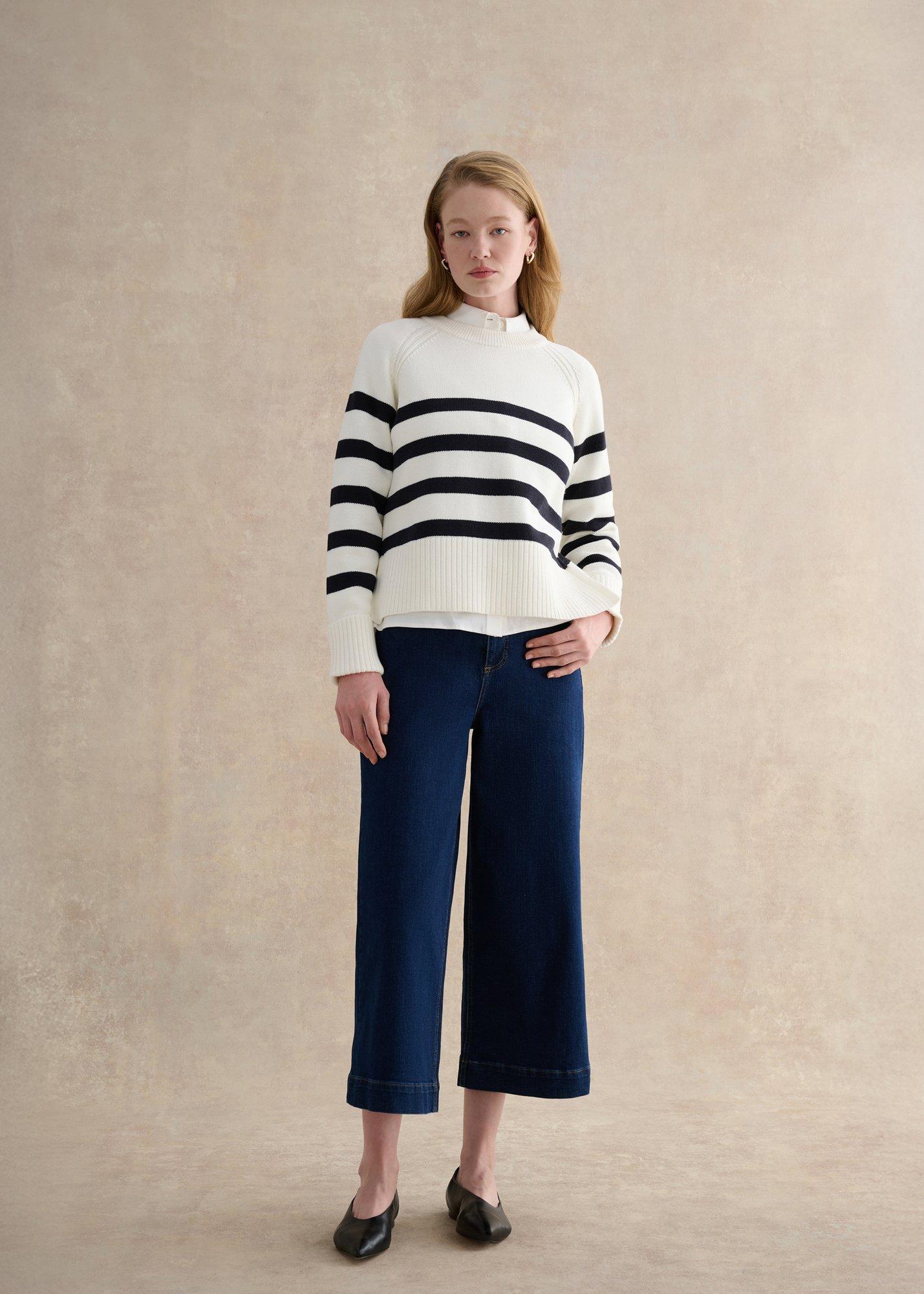 Georgie Striped Cotton Sweater