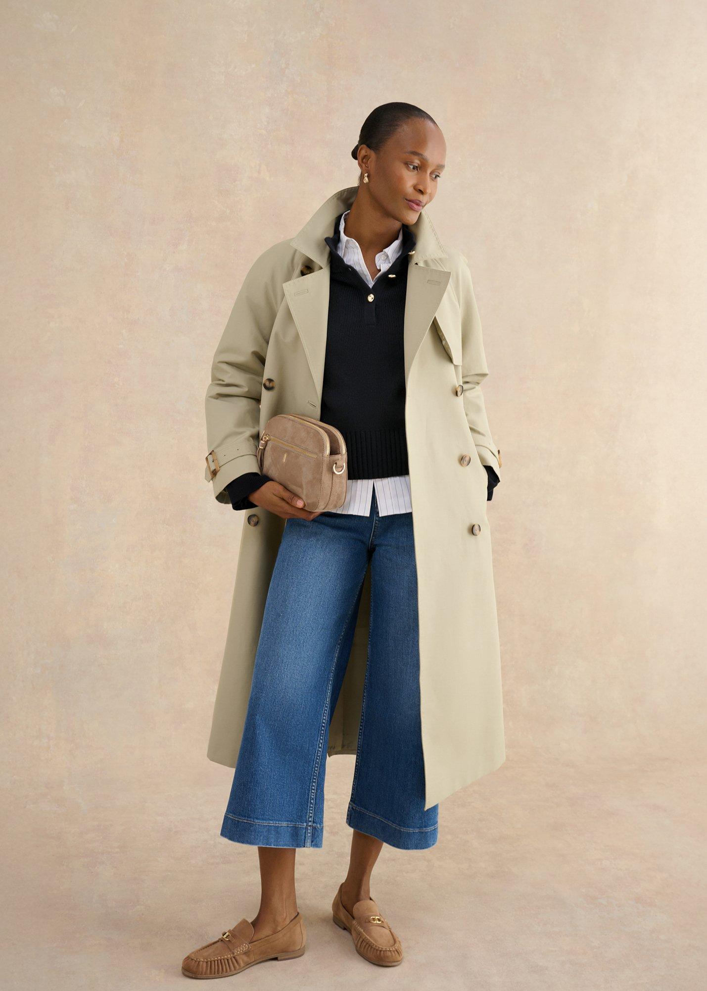 Adler Knitted Cotton Jumper, Hobbs Navy, hi-res