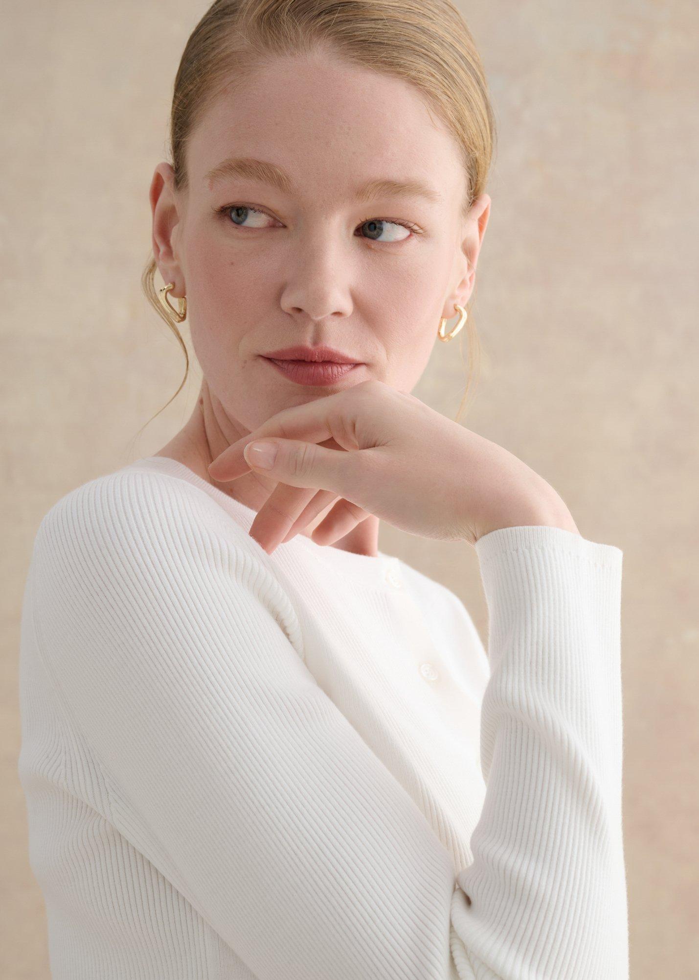 Larissa Cardigan, Ivory, hi-res