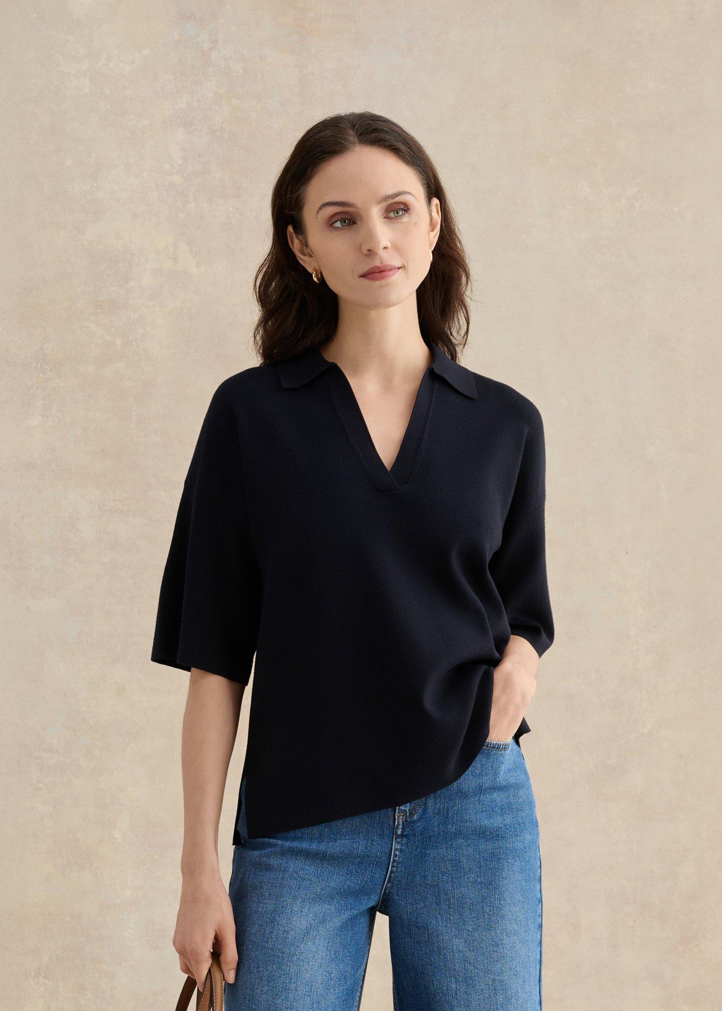 Lenora Relaxed Fit Polo Sweater