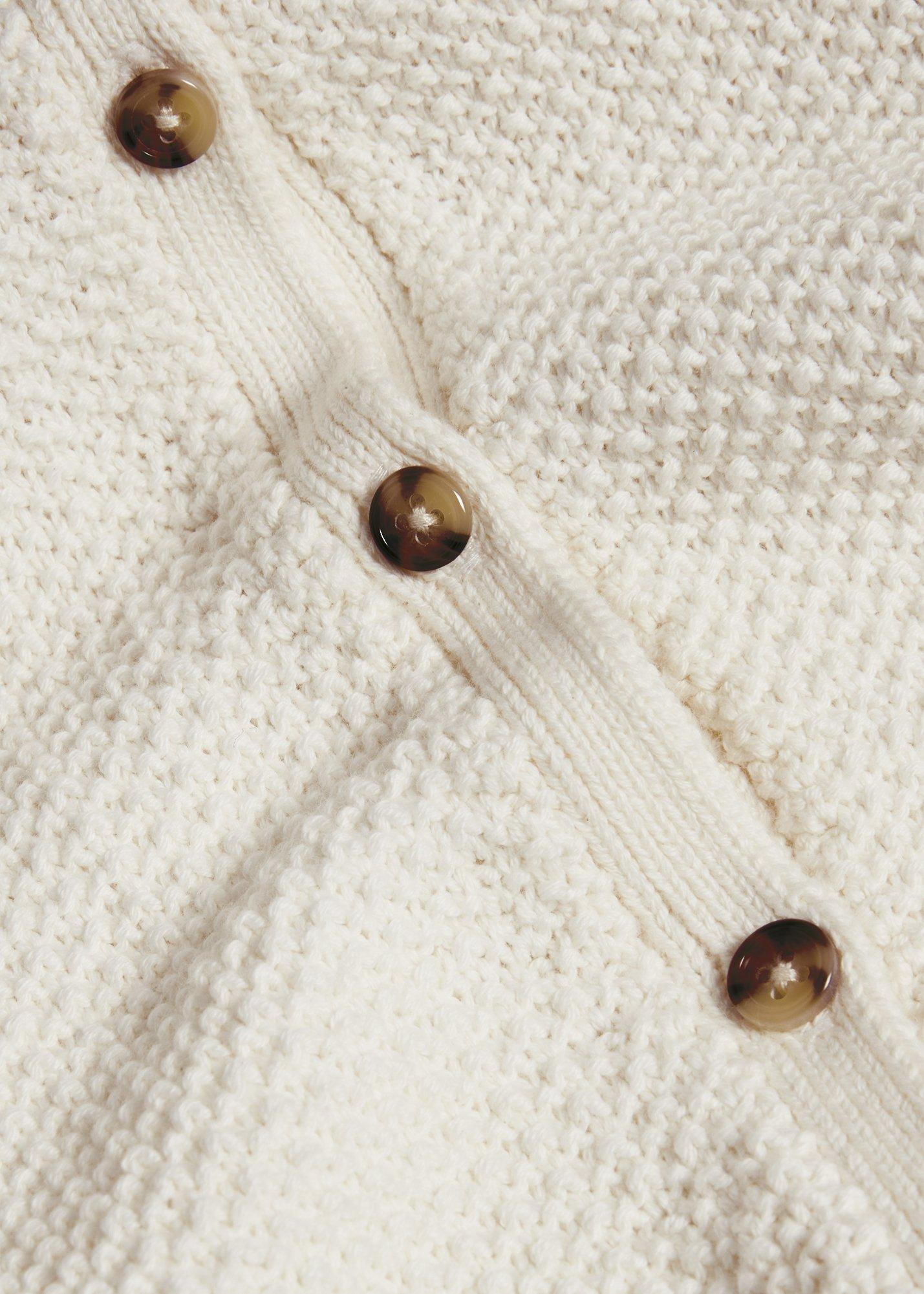 Seaton Cotton Collared Crotchet Tank, Ivory, hi-res