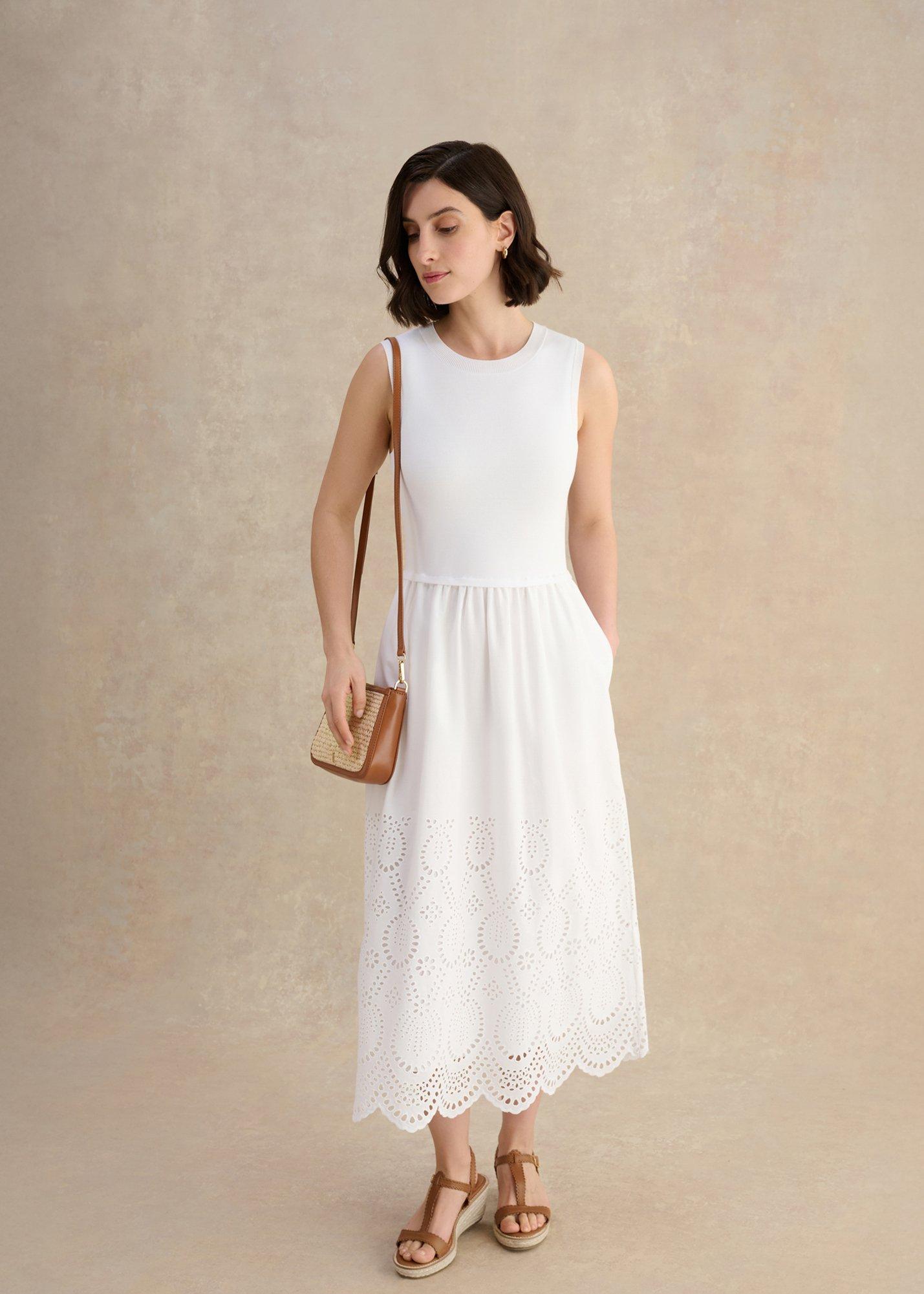 Hollingworth Dress, White, hi-res