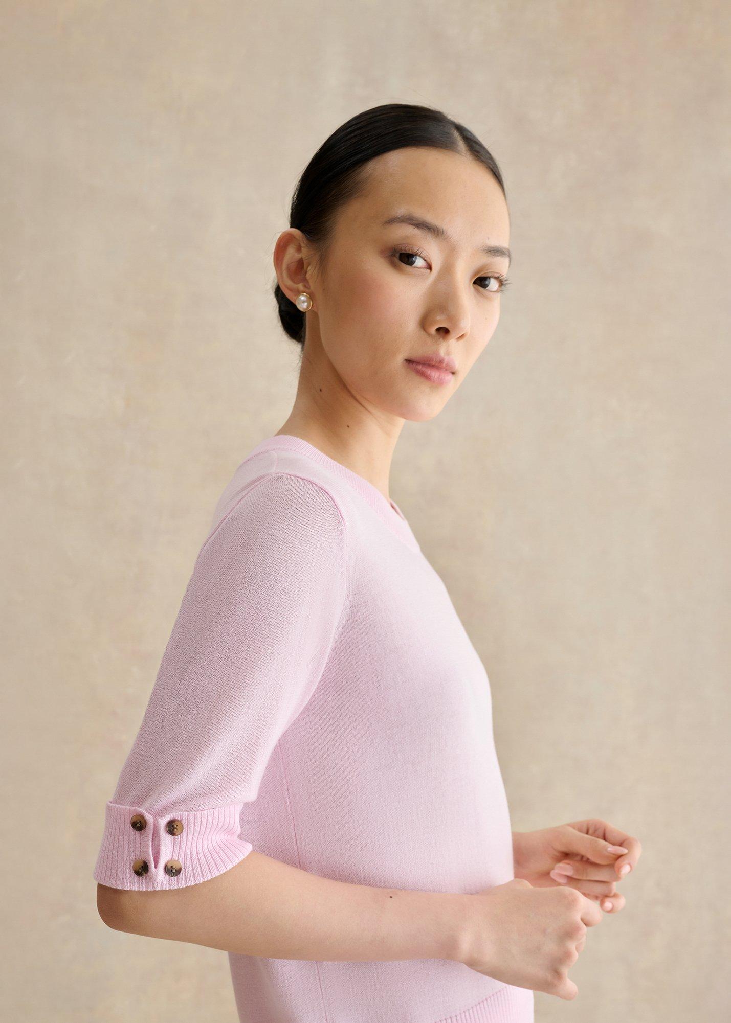 Leanne Knitted Top, Wysteria Pink, hi-res