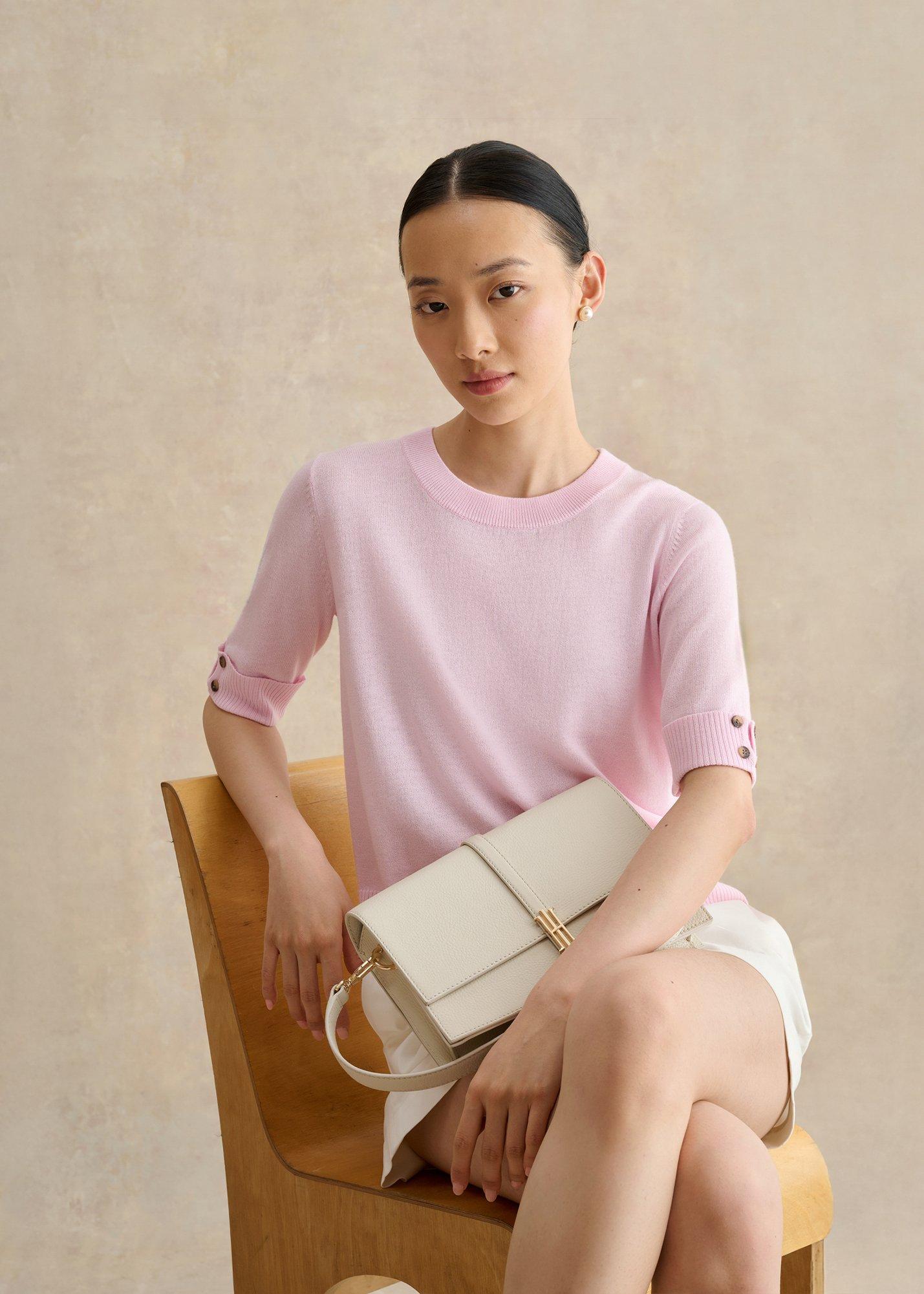 Leanne Knitted Top, Wysteria Pink, hi-res