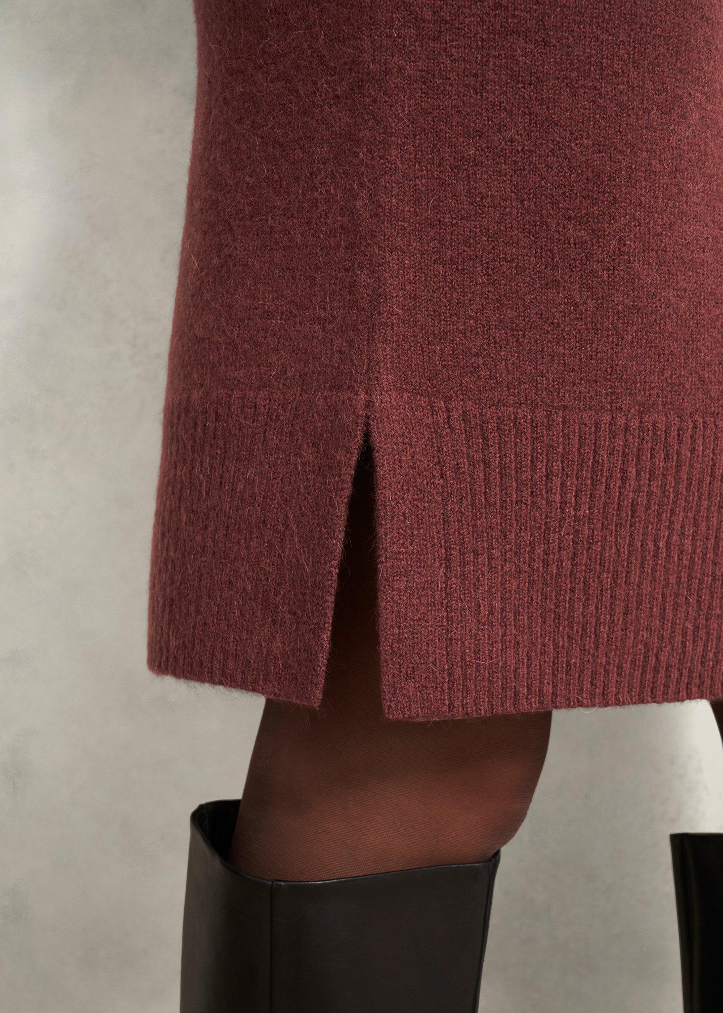 Nessa Knitted Dress, Cinnamon Brown, hi-res
