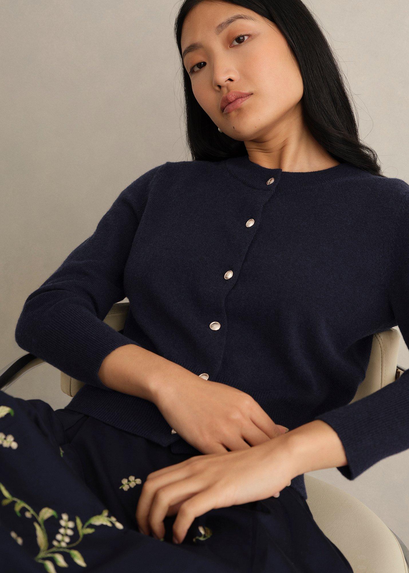 Tresco Cardigan, Midnight Navy, hi-res