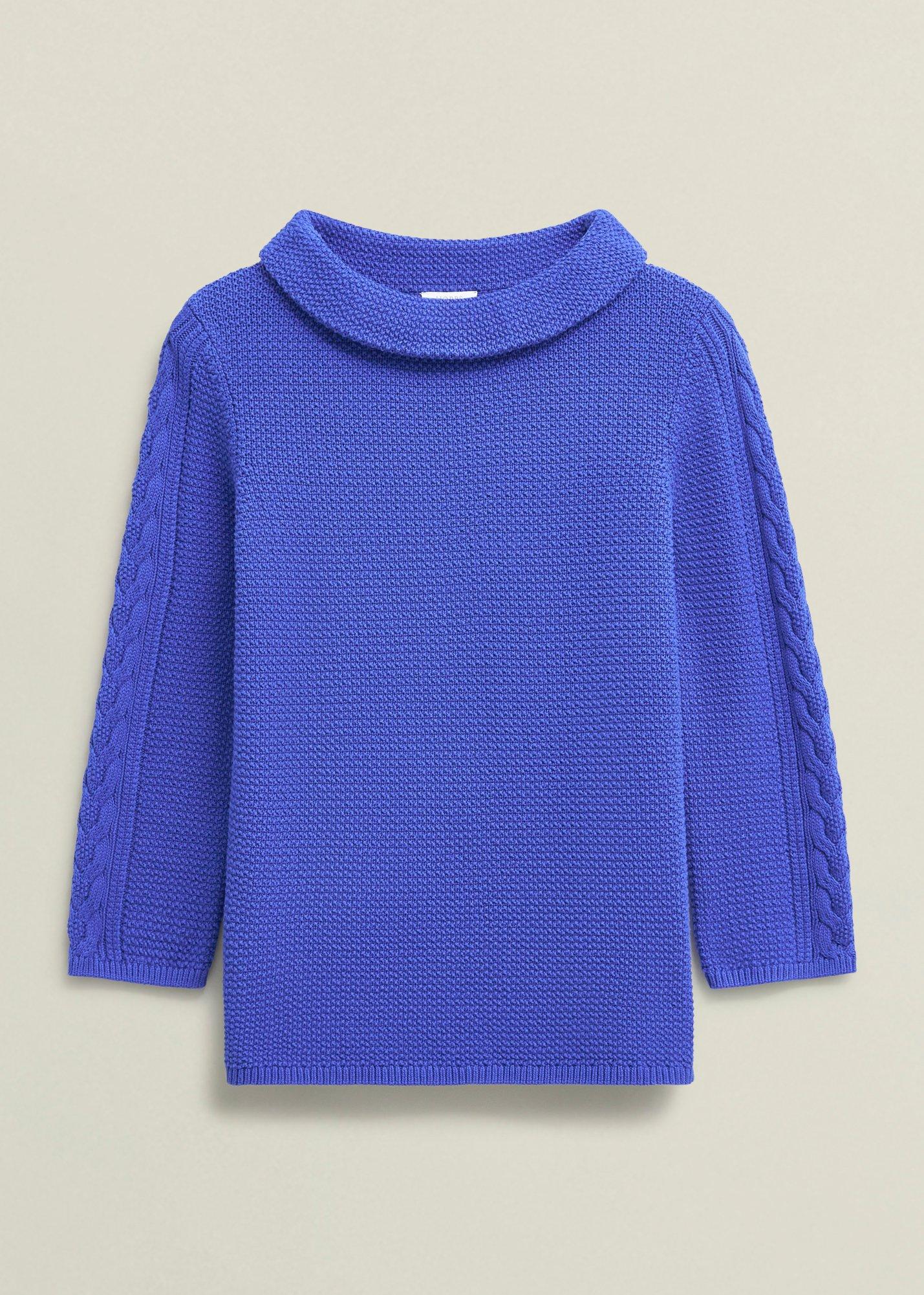 Camilla Cotton Jumper, Regal Blue, hi-res