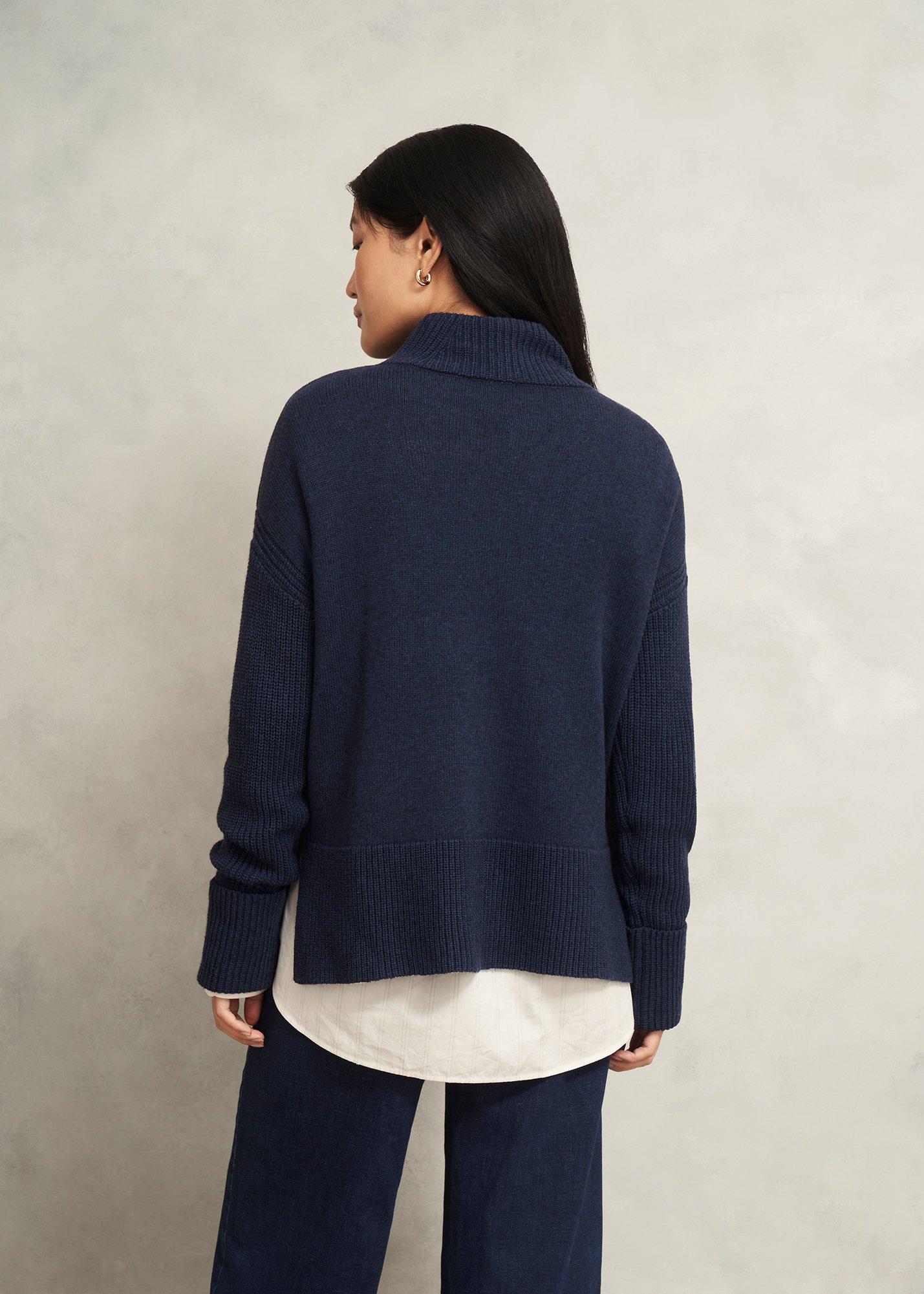 Gaskell Jumper, Navy Marl, hi-res