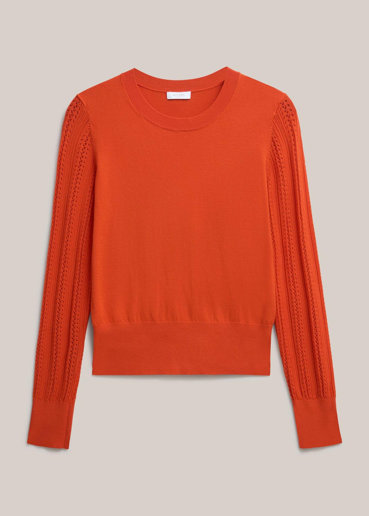 Dianna Pointelle Sleeve Sweater