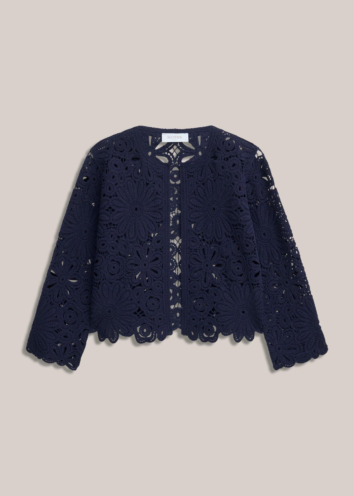 Syon Cotton Crochet Knitted Jacket