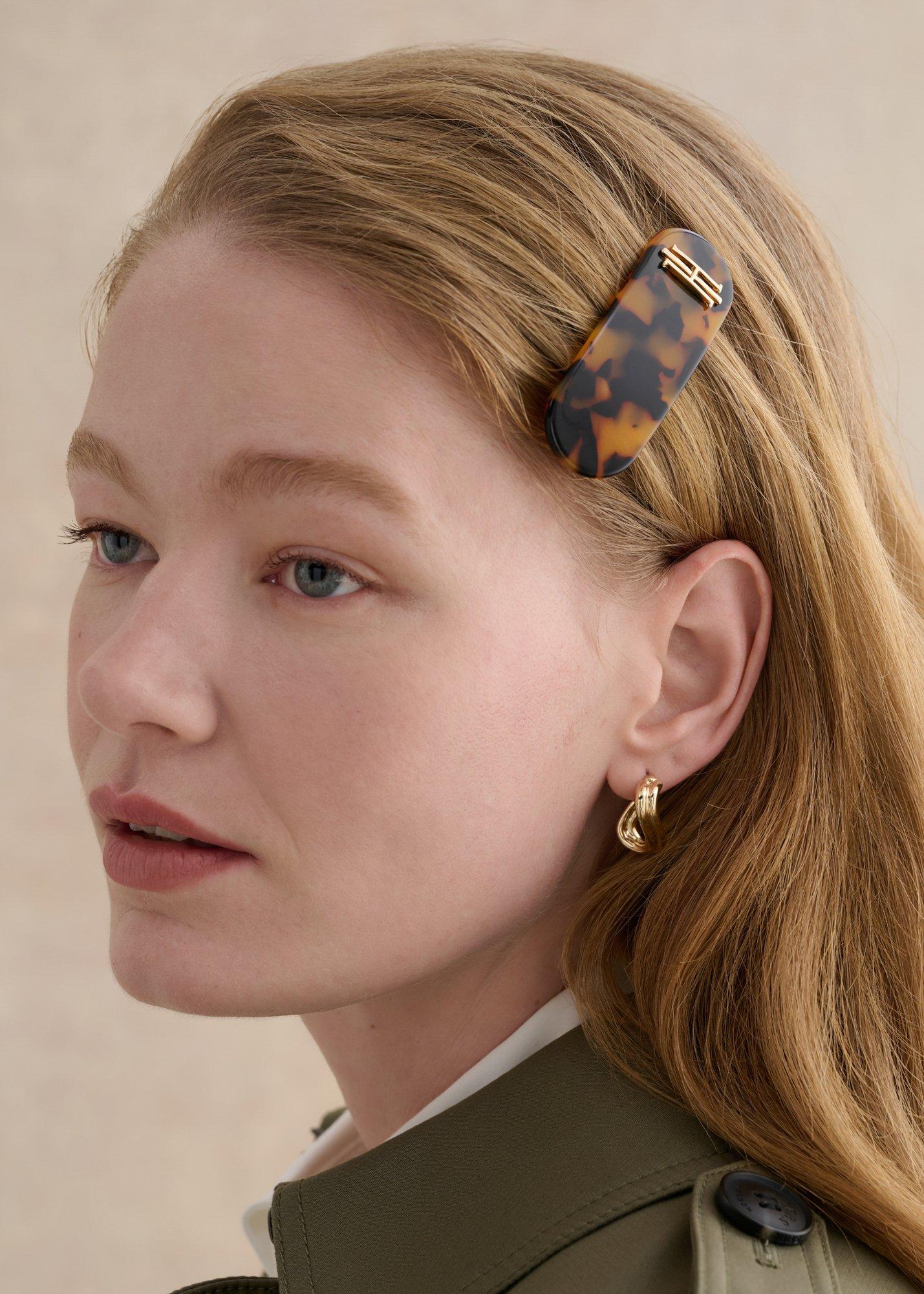 Kathy Hair Clip, Brown Multi, hi-res