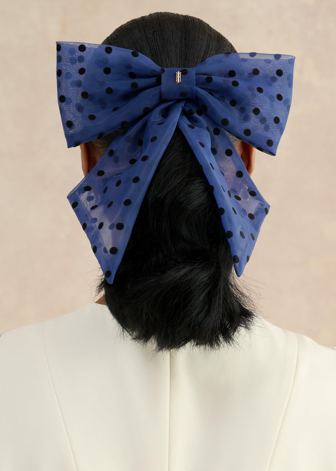 Bhavina Bow Clip, Midnight Navy, hi-res