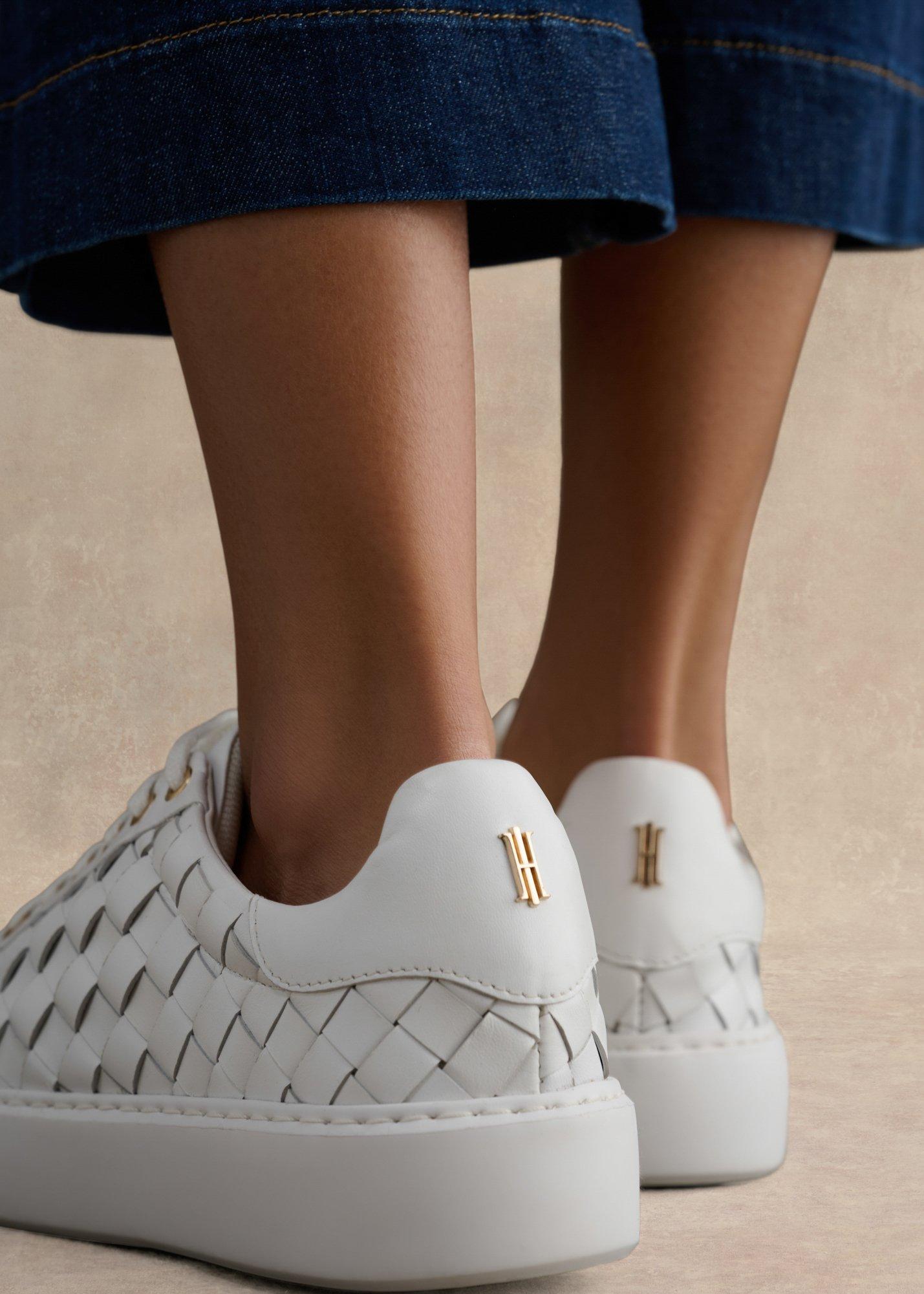 Ada Woven Sneakers, White, hi-res