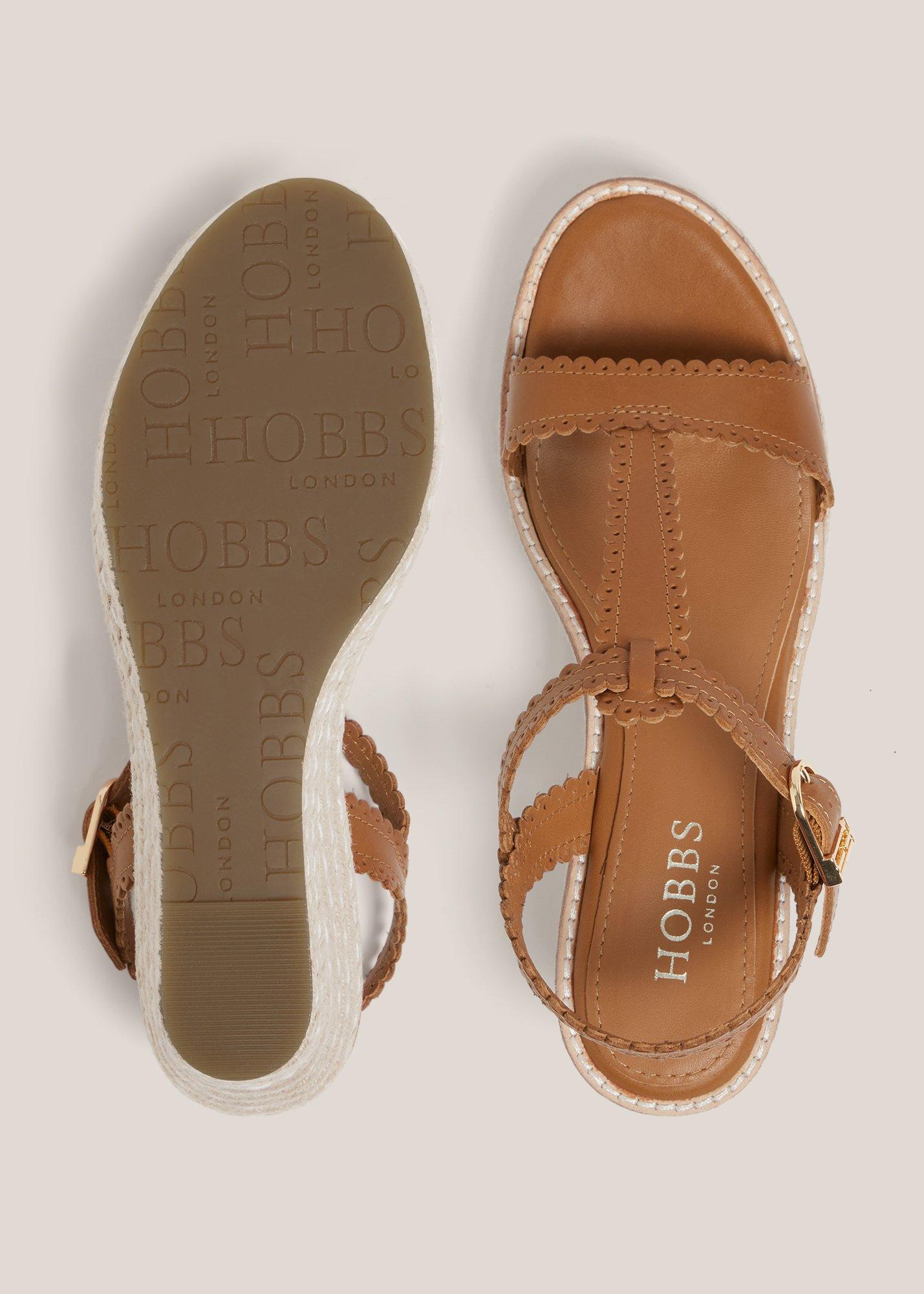 Alyssa Leather Espadrilles, Tan, hi-res