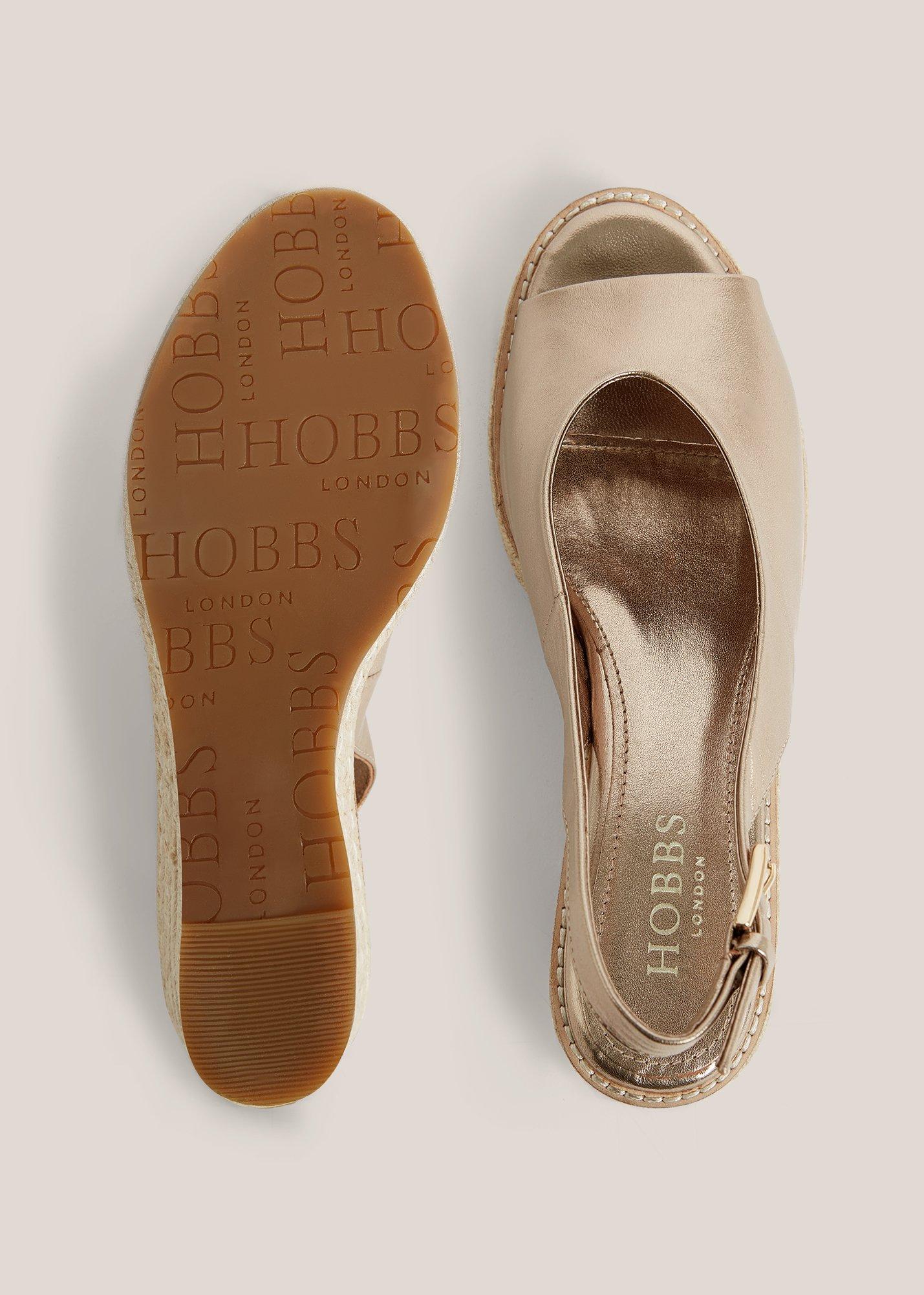 Kali Leather Espadrilles, Pewter, hi-res