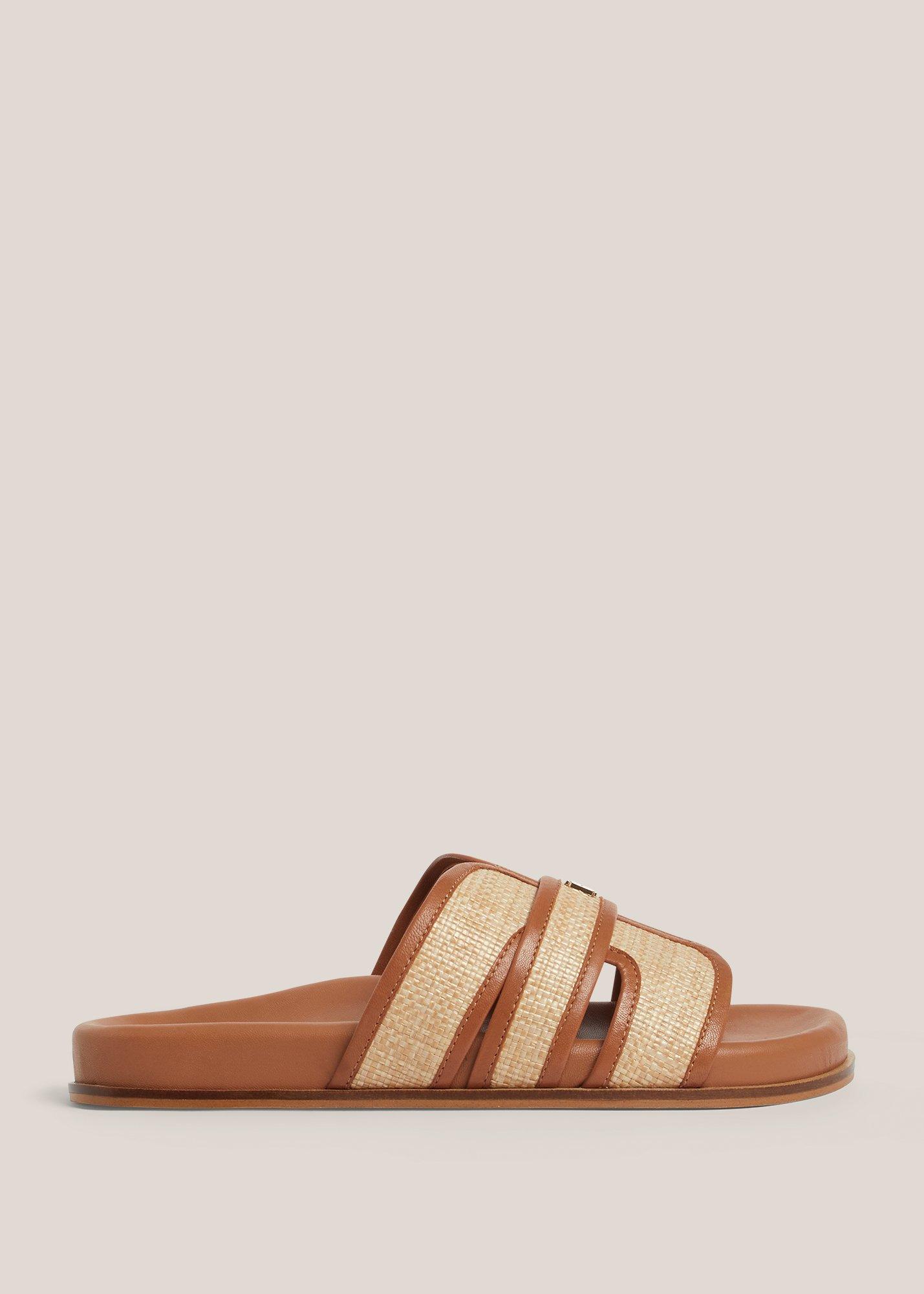Emma Raffia Slides