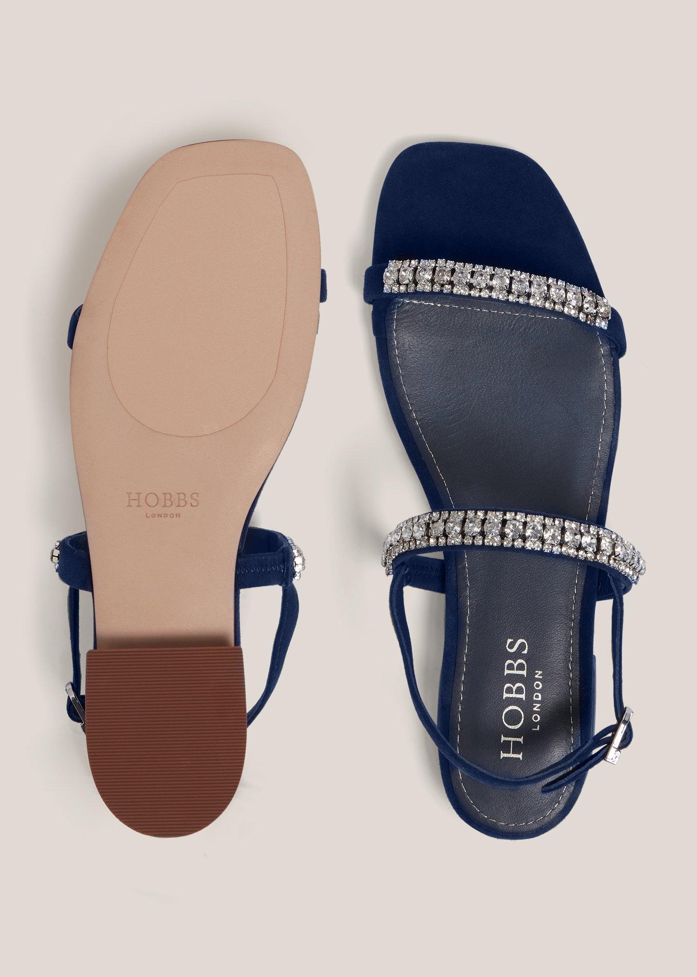 Layla Jewelled Sandals, Midnight Navy, hi-res