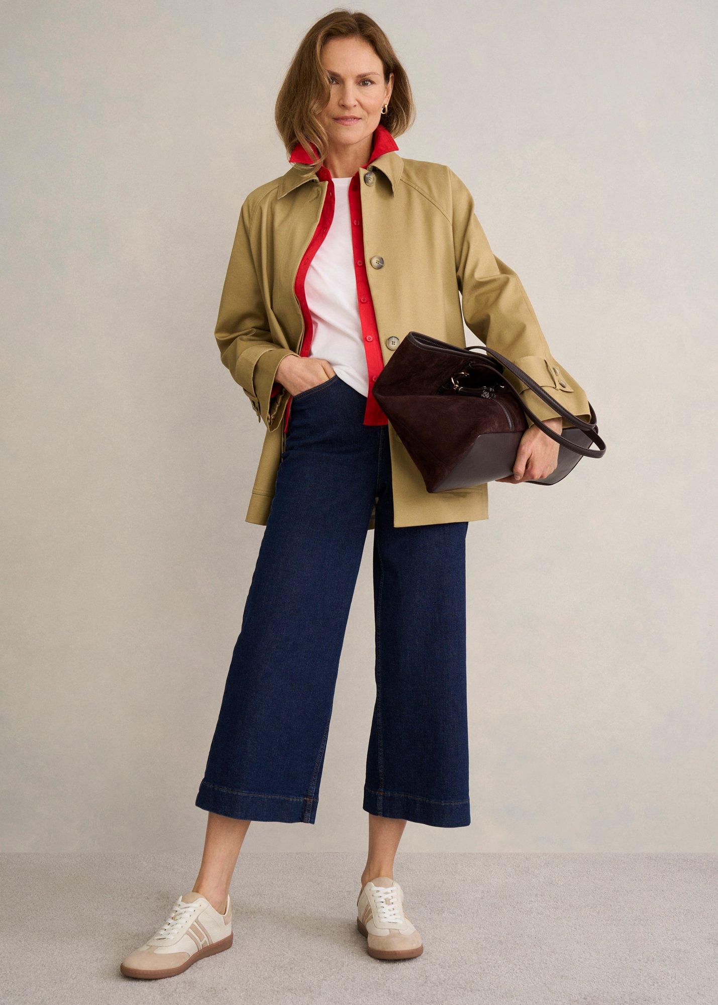 Khloe Leather Trainers, Ivory Beige, hi-res