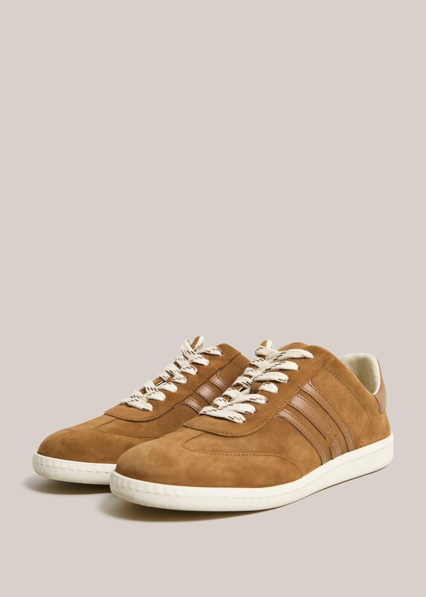 Khloe Suede Trainers, Tan, hi-res