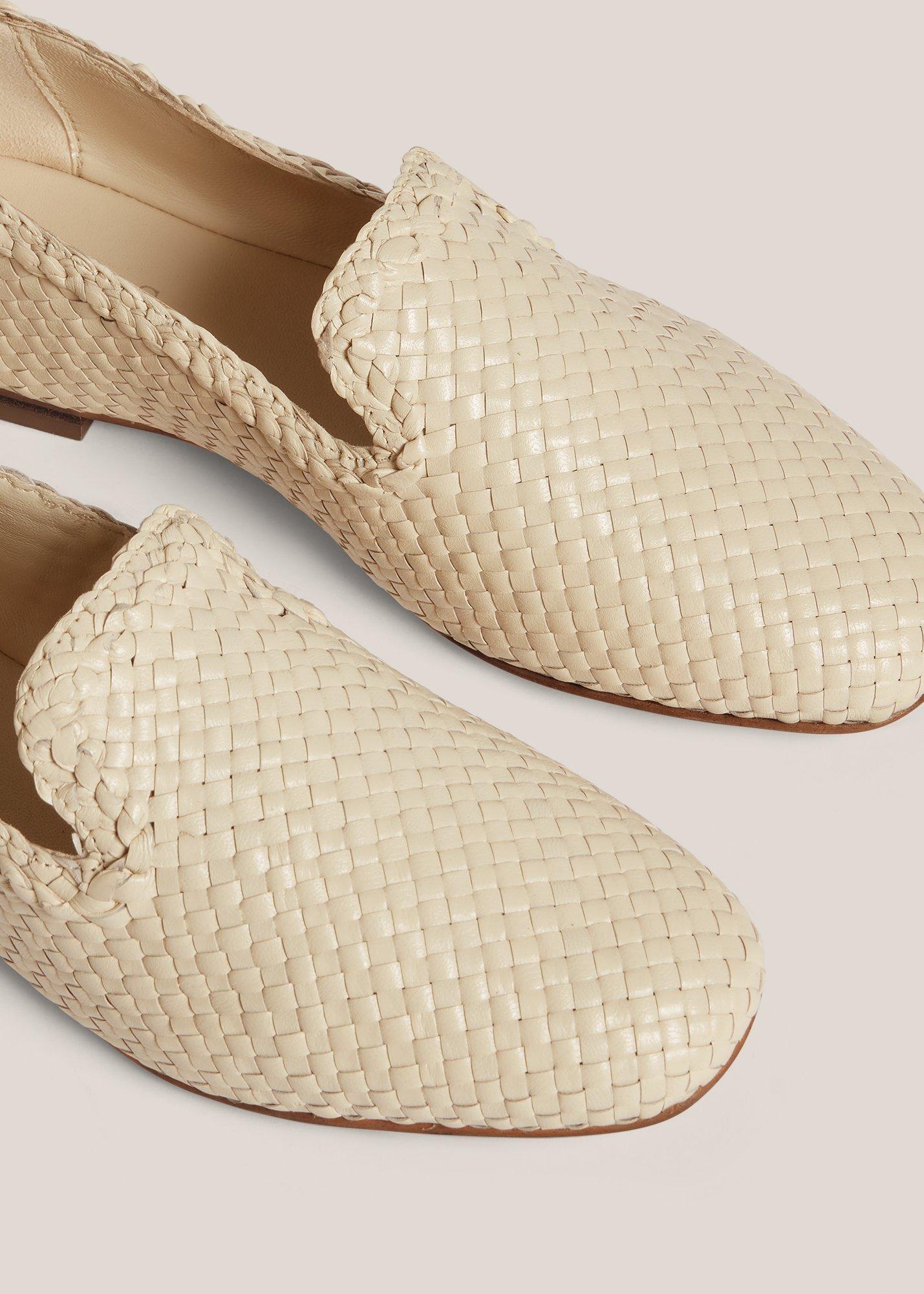 Tillie Woven Loafers, Warm Ivory, hi-res