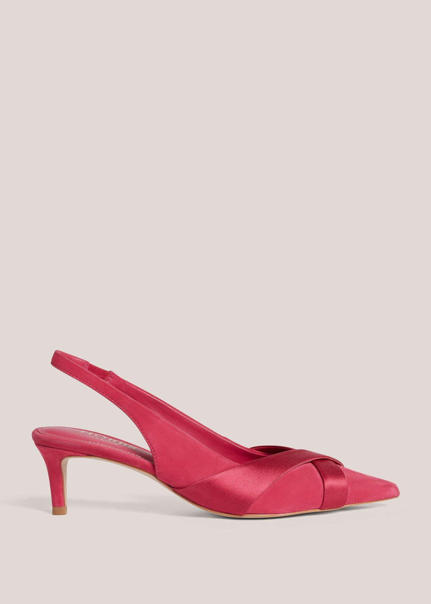 Renee Suede Slingbacks, Bright Pink, hi-res