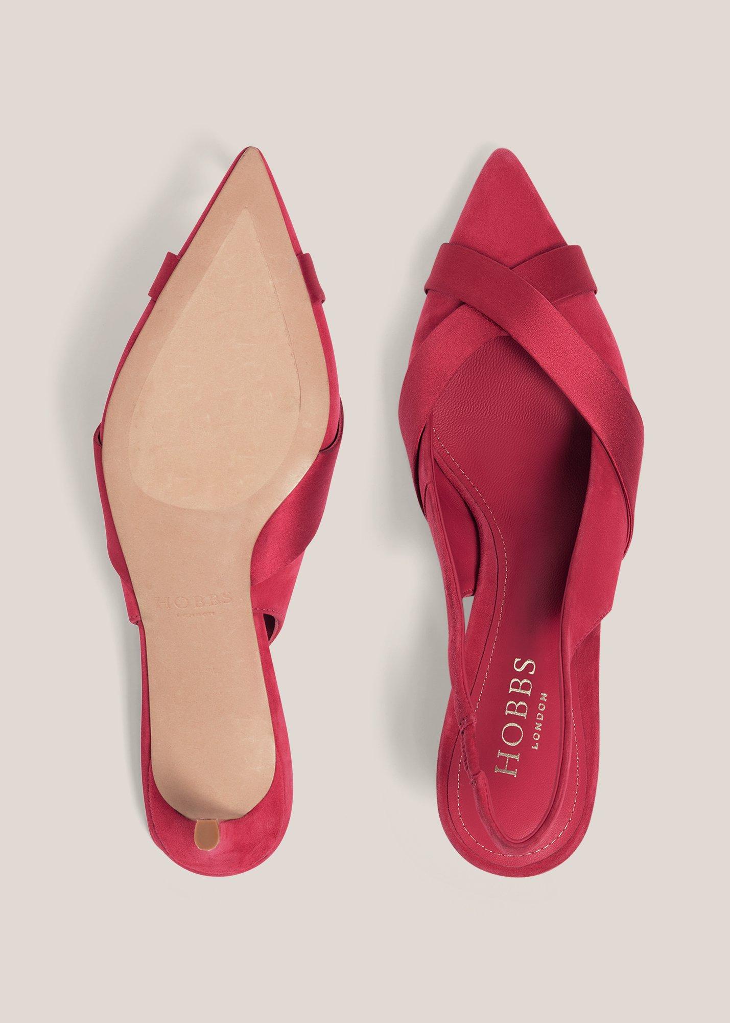 Renee Suede Slingbacks, Bright Pink, hi-res