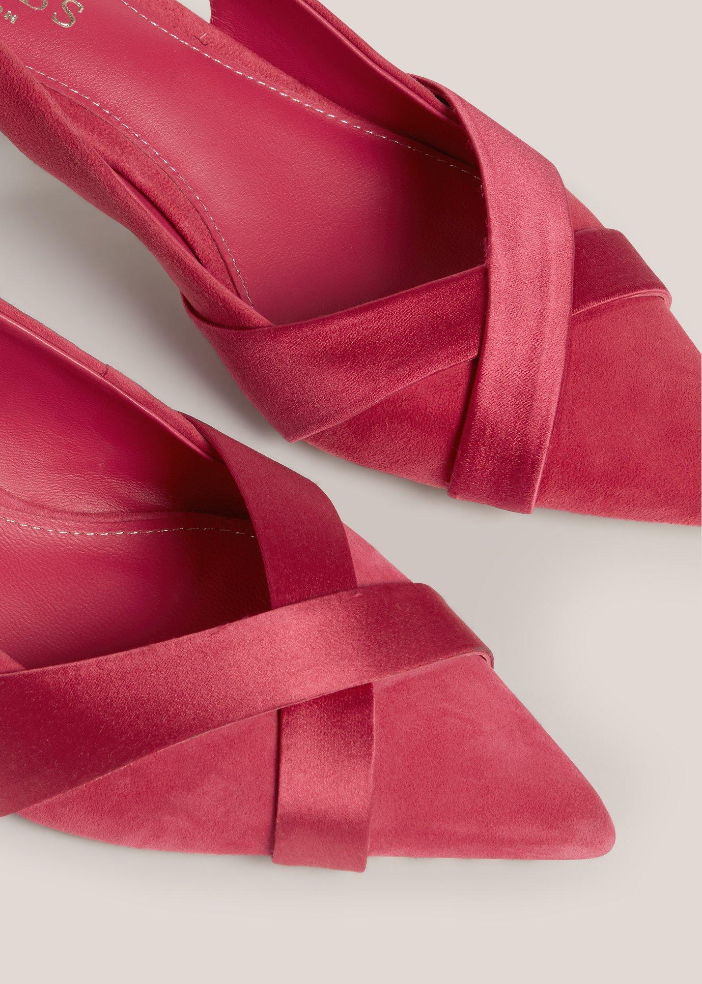 Renee Suede Slingbacks, Bright Pink, hi-res