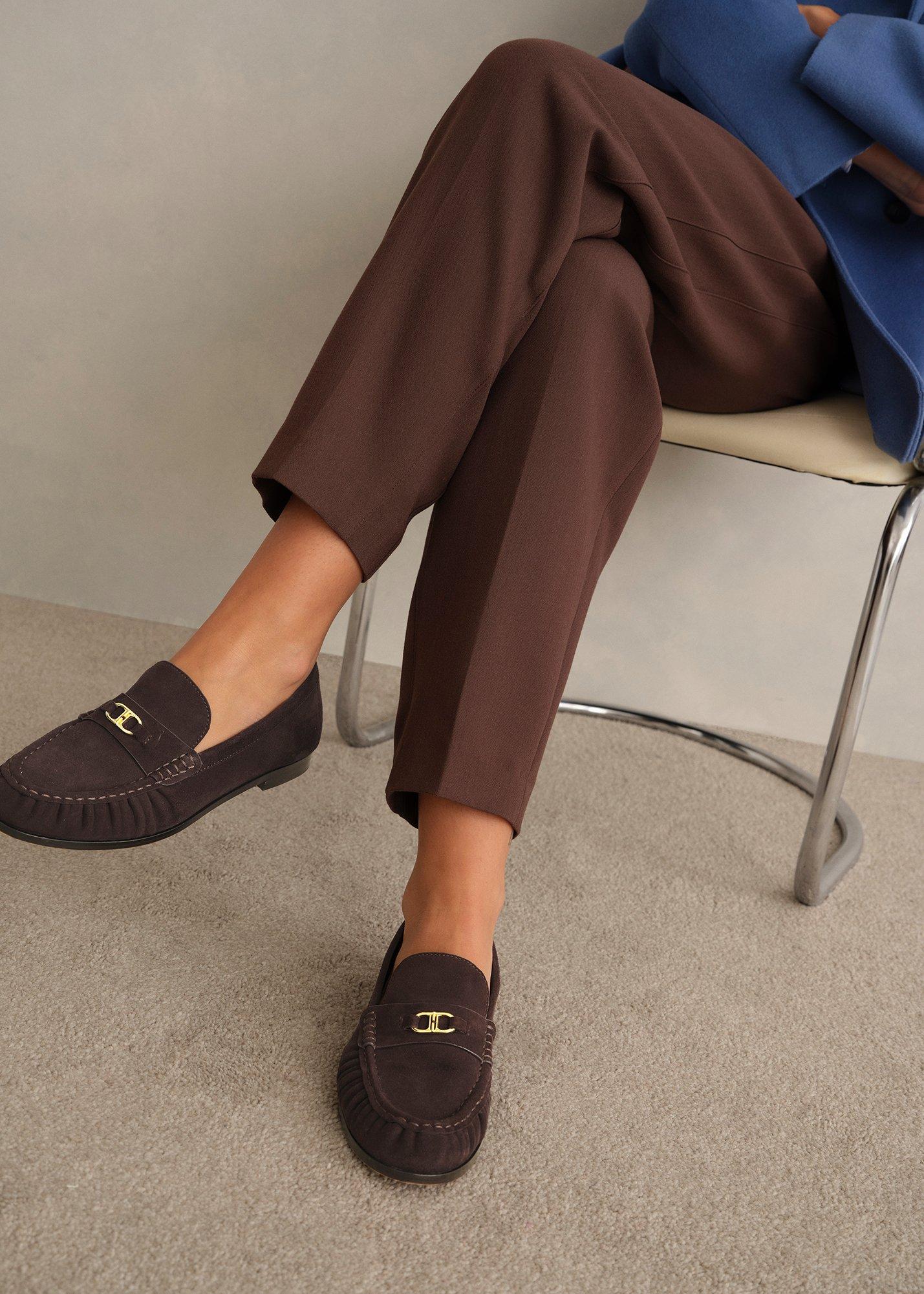 Alana Loafers, Chocolate Brown, hi-res